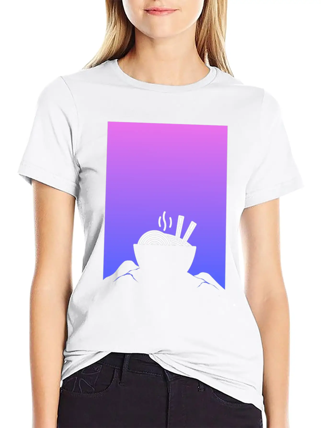 Aesthetic Vaporwave Anime Ramen Breathable Graphic T-Shirt – Perfect For Casual Days