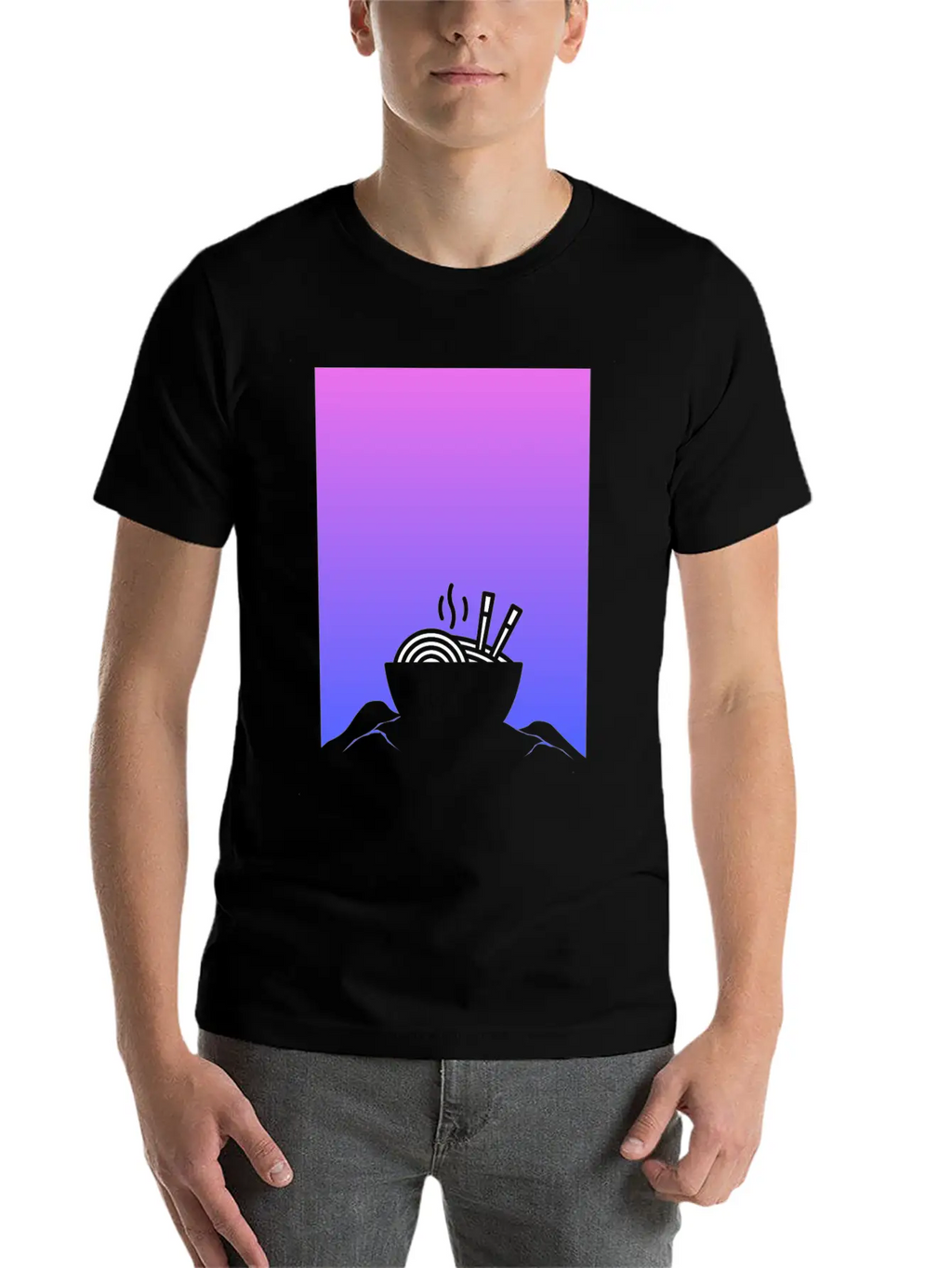 Aesthetic Vaporwave Anime Ramen Breathable Graphic T-Shirt – Perfect For Casual Days
