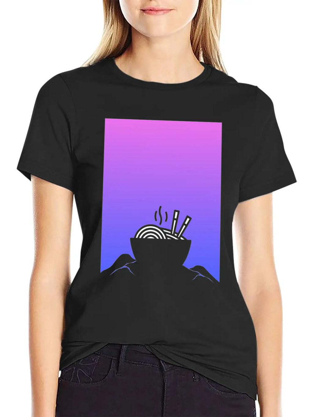 Aesthetic Vaporwave Anime Ramen Breathable Graphic T-Shirt – Perfect For Casual Days