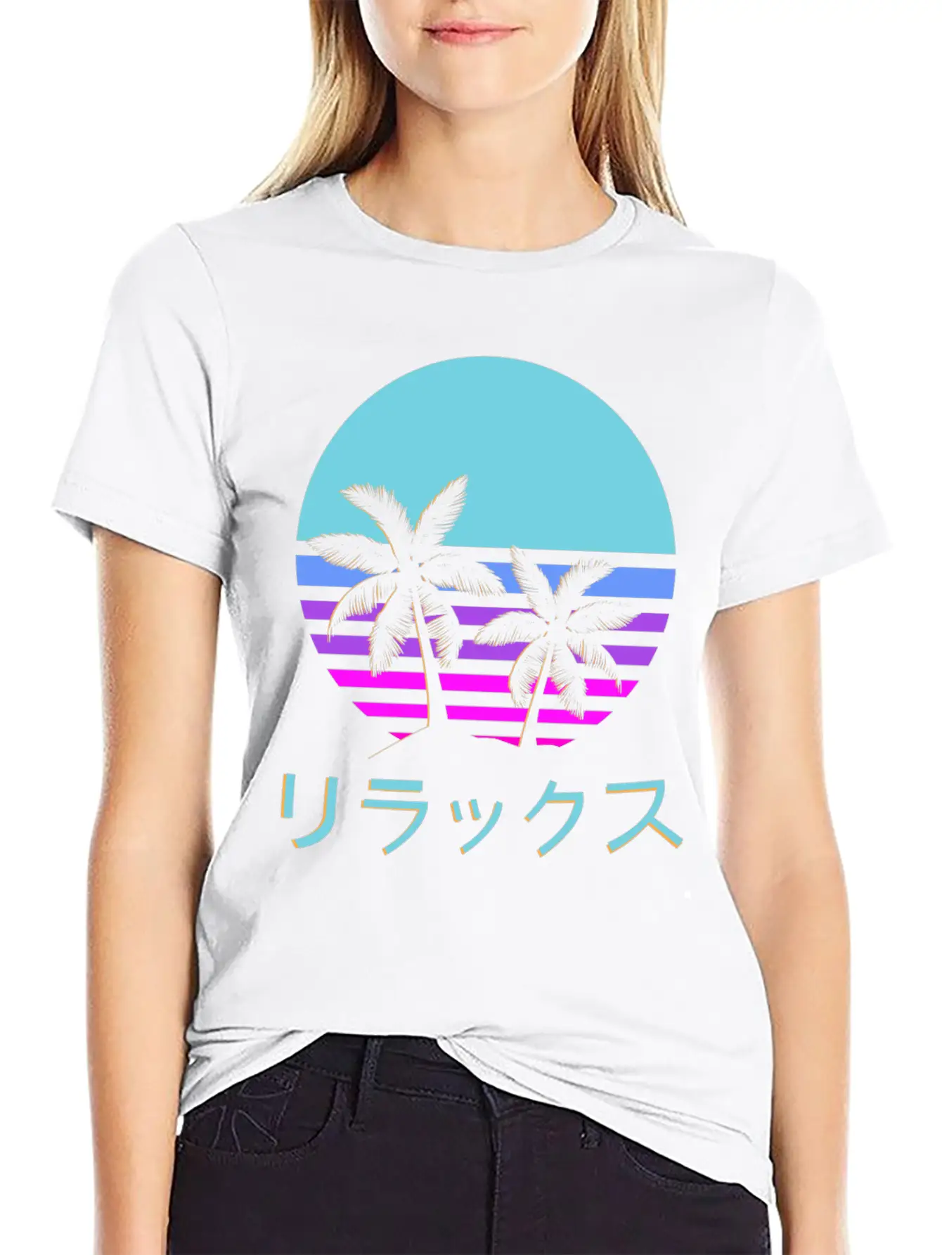Aesthetic Vaporwave Style Retro 1980s 1990s Otaku Modern Fit Casual T-Shirt – Clean And Versatile Design