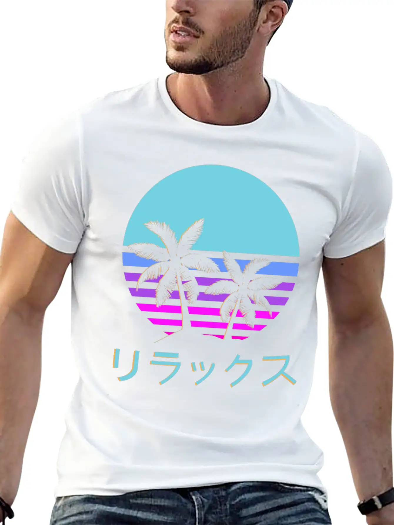 Aesthetic Vaporwave Style Retro 1980s 1990s Otaku Modern Fit Casual T-Shirt – Clean And Versatile Design