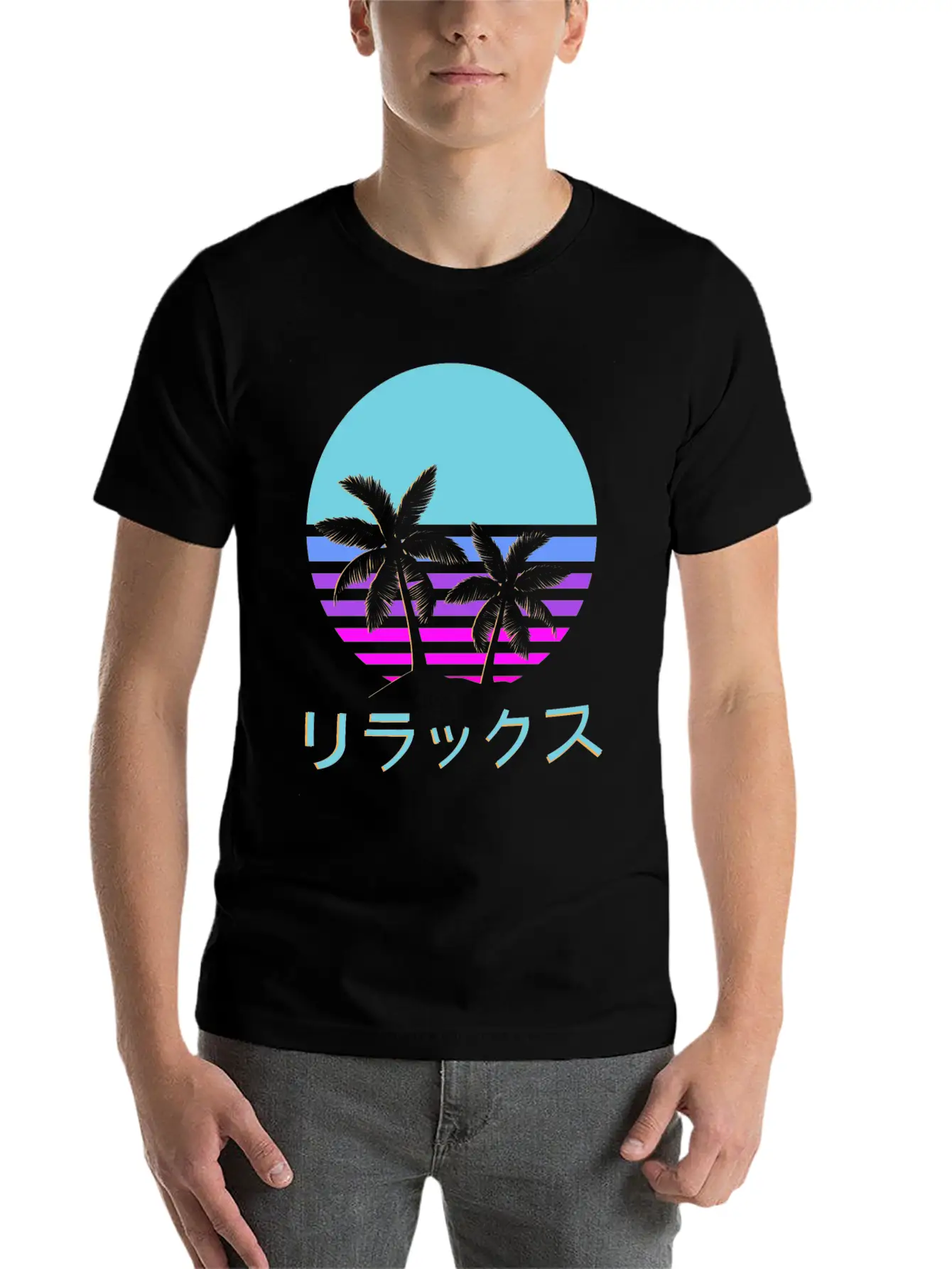 Aesthetic Vaporwave Style Retro 1980s 1990s Otaku Modern Fit Casual T-Shirt – Clean And Versatile Design