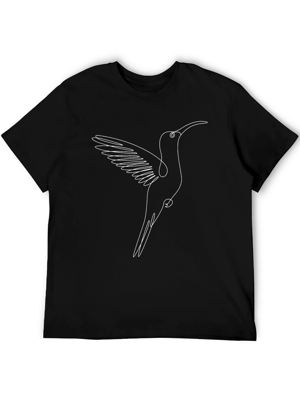 Hummingbird Line Art Graphic Tee - Stylish Casual Wear