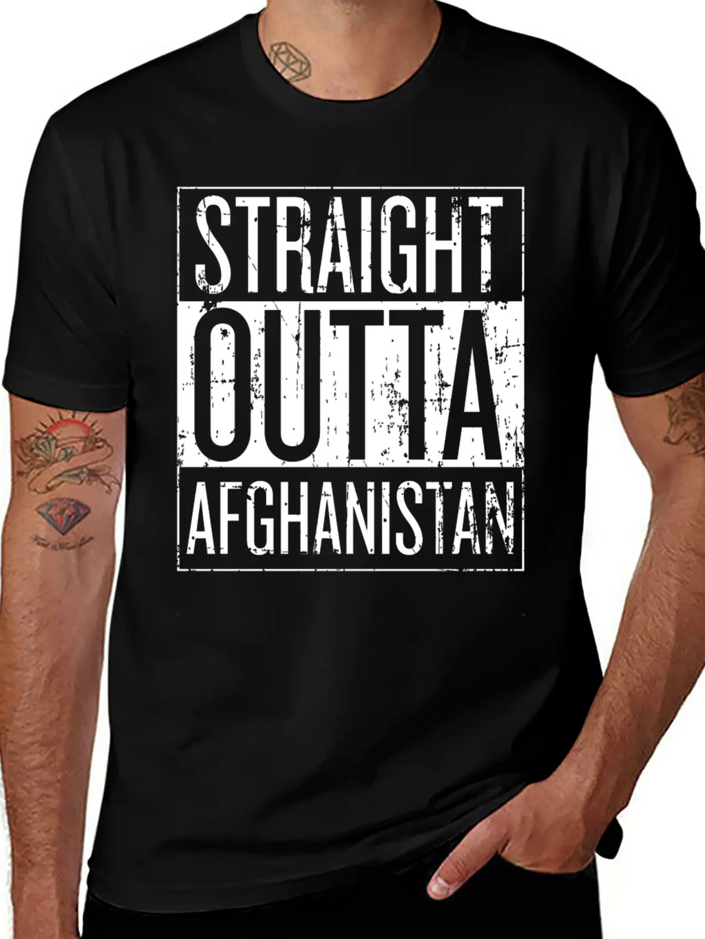 Afghanistan - Straight Outta Afghanistan T-shirt Timeless Short Sleeve Tee – Comfy And Minimalist Design