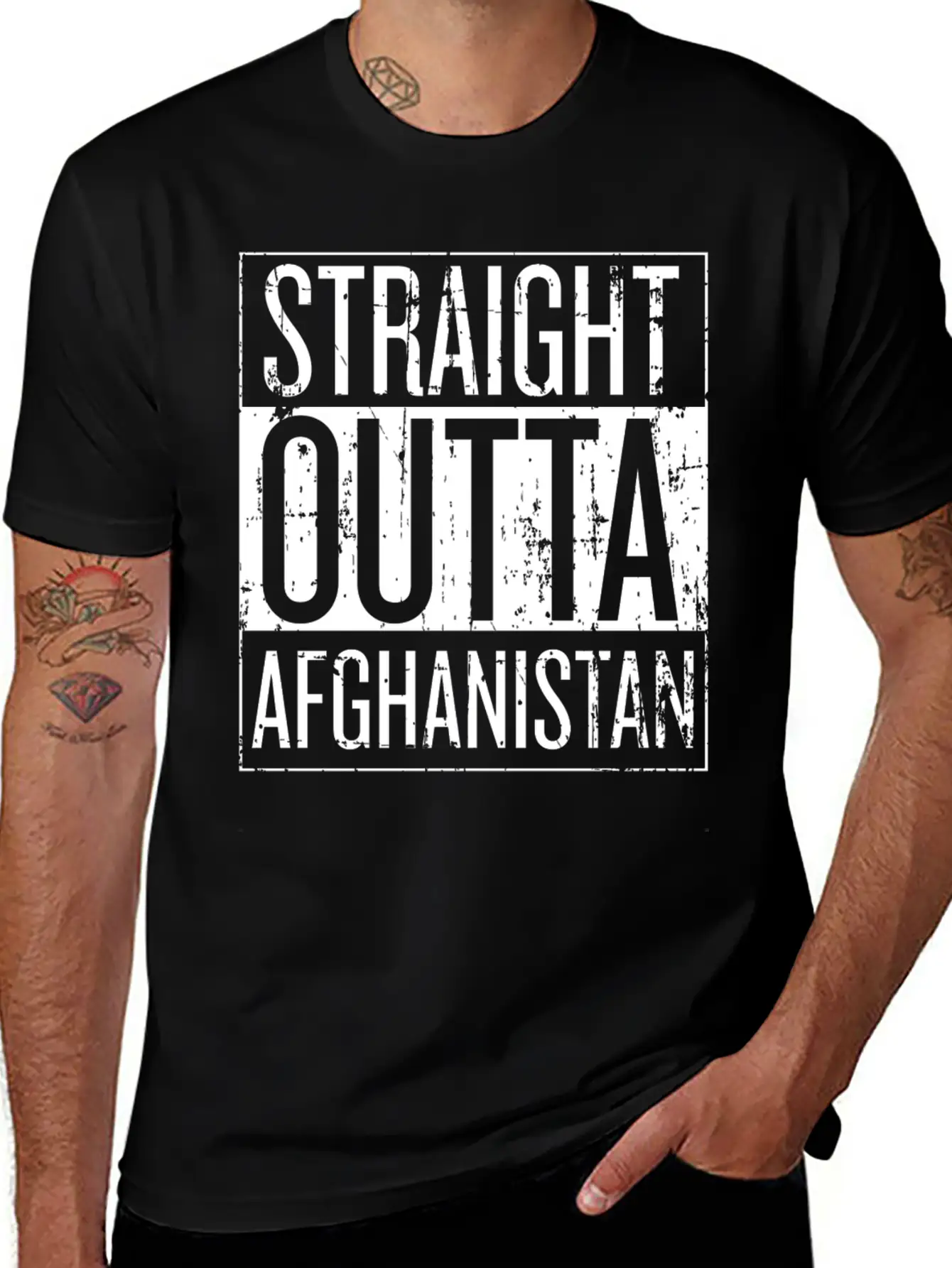 Afghanistan - Straight Outta Afghanistan T-shirt Timeless Short Sleeve Tee – Comfy And Minimalist Design