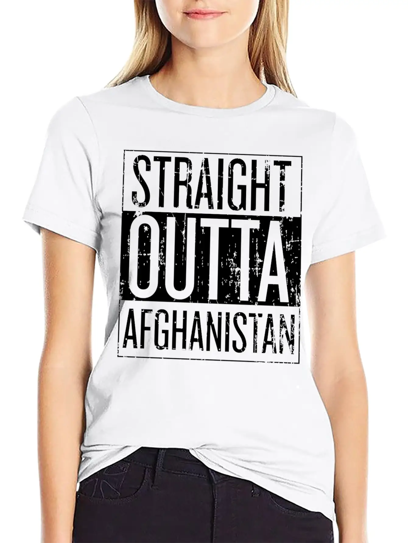 Afghanistan - Straight Outta Afghanistan T-shirt Timeless Short Sleeve Tee – Comfy And Minimalist Design