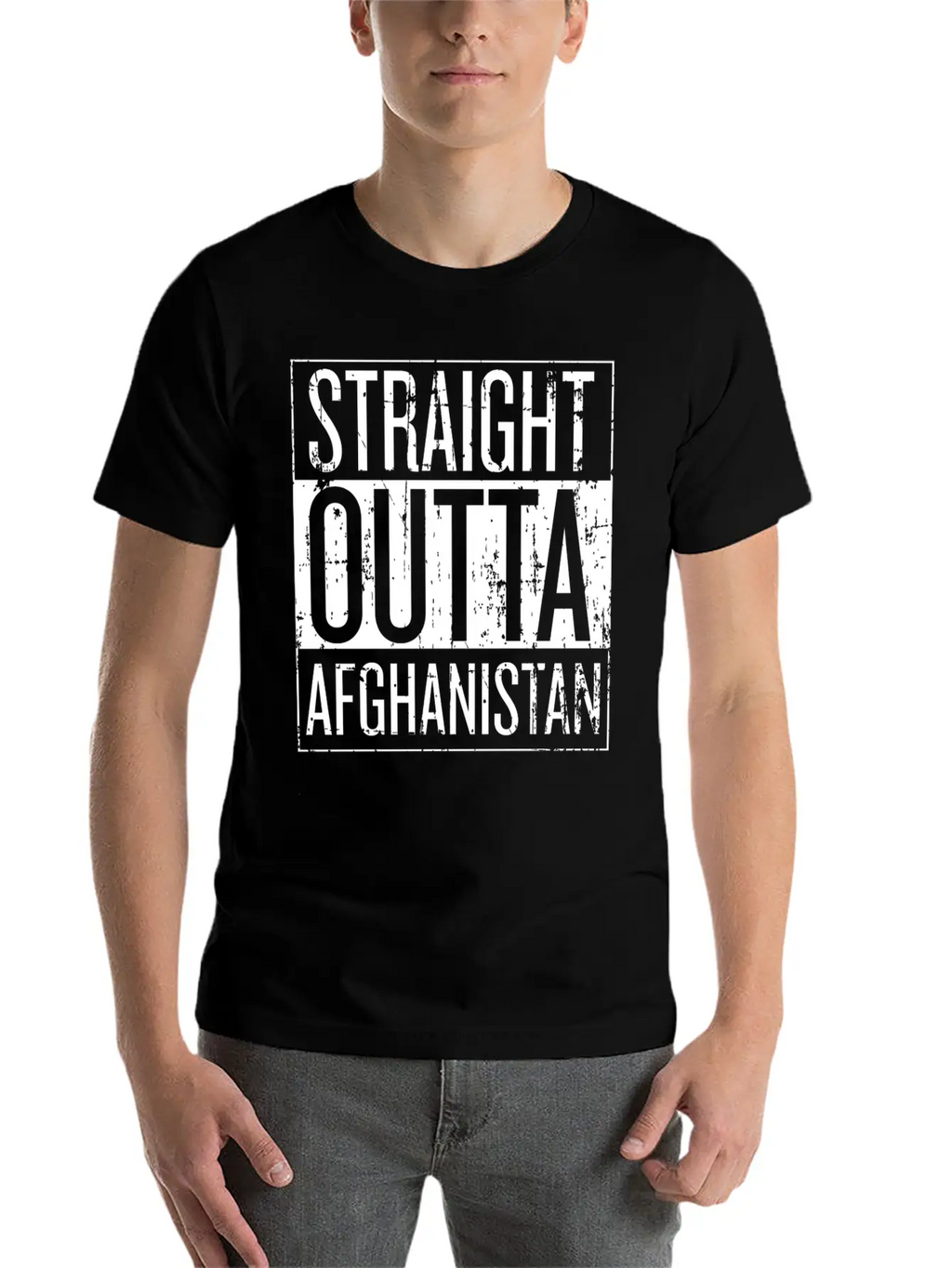 Afghanistan - Straight Outta Afghanistan T-shirt Timeless Short Sleeve Tee – Comfy And Minimalist Design