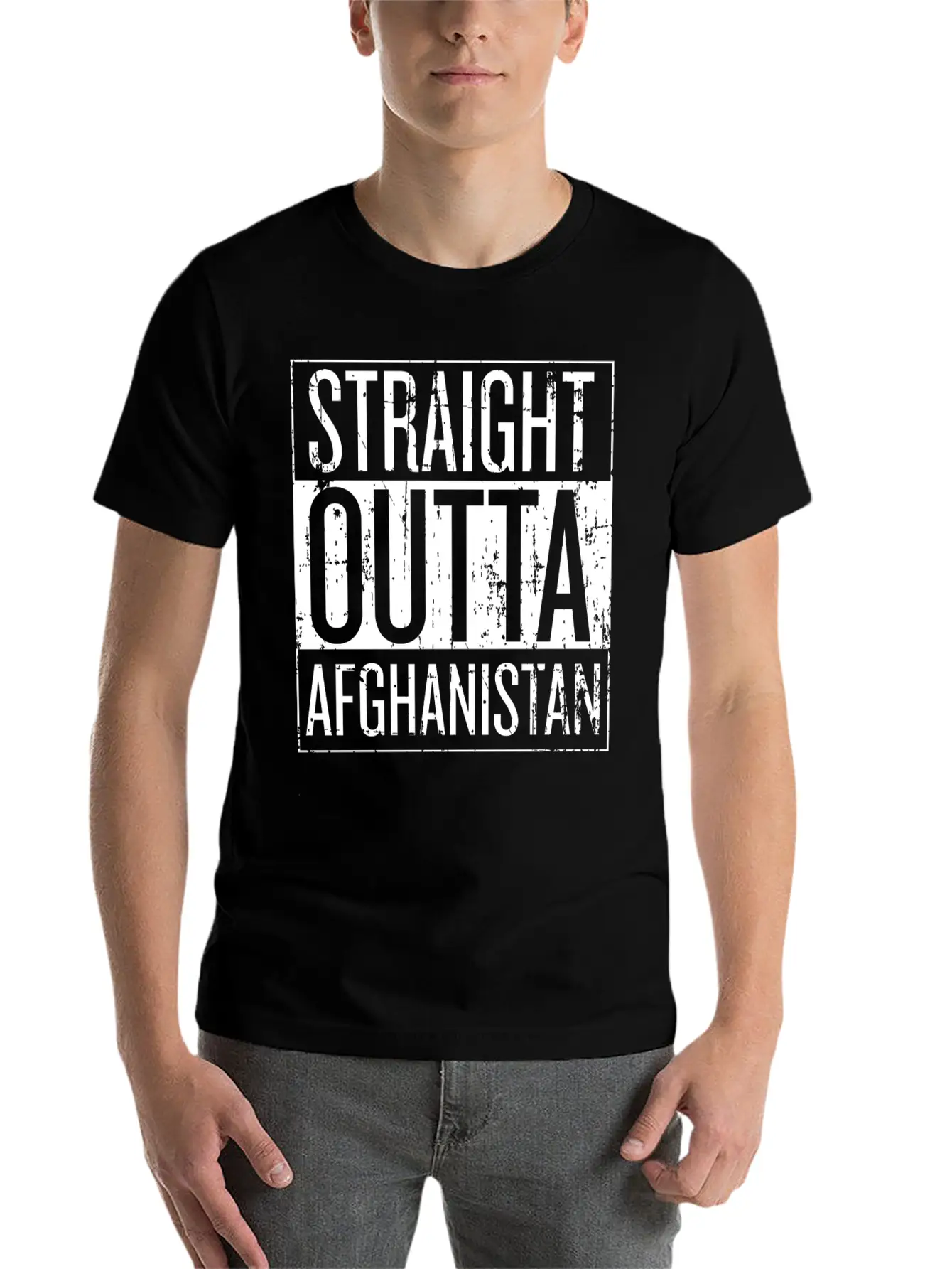 Afghanistan - Straight Outta Afghanistan T-shirt Timeless Short Sleeve Tee – Comfy And Minimalist Design