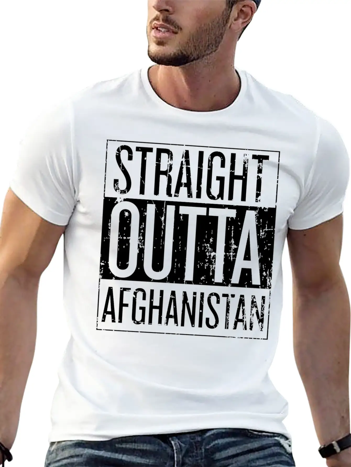 Afghanistan - Straight Outta Afghanistan T-shirt Timeless Short Sleeve Tee – Comfy And Minimalist Design