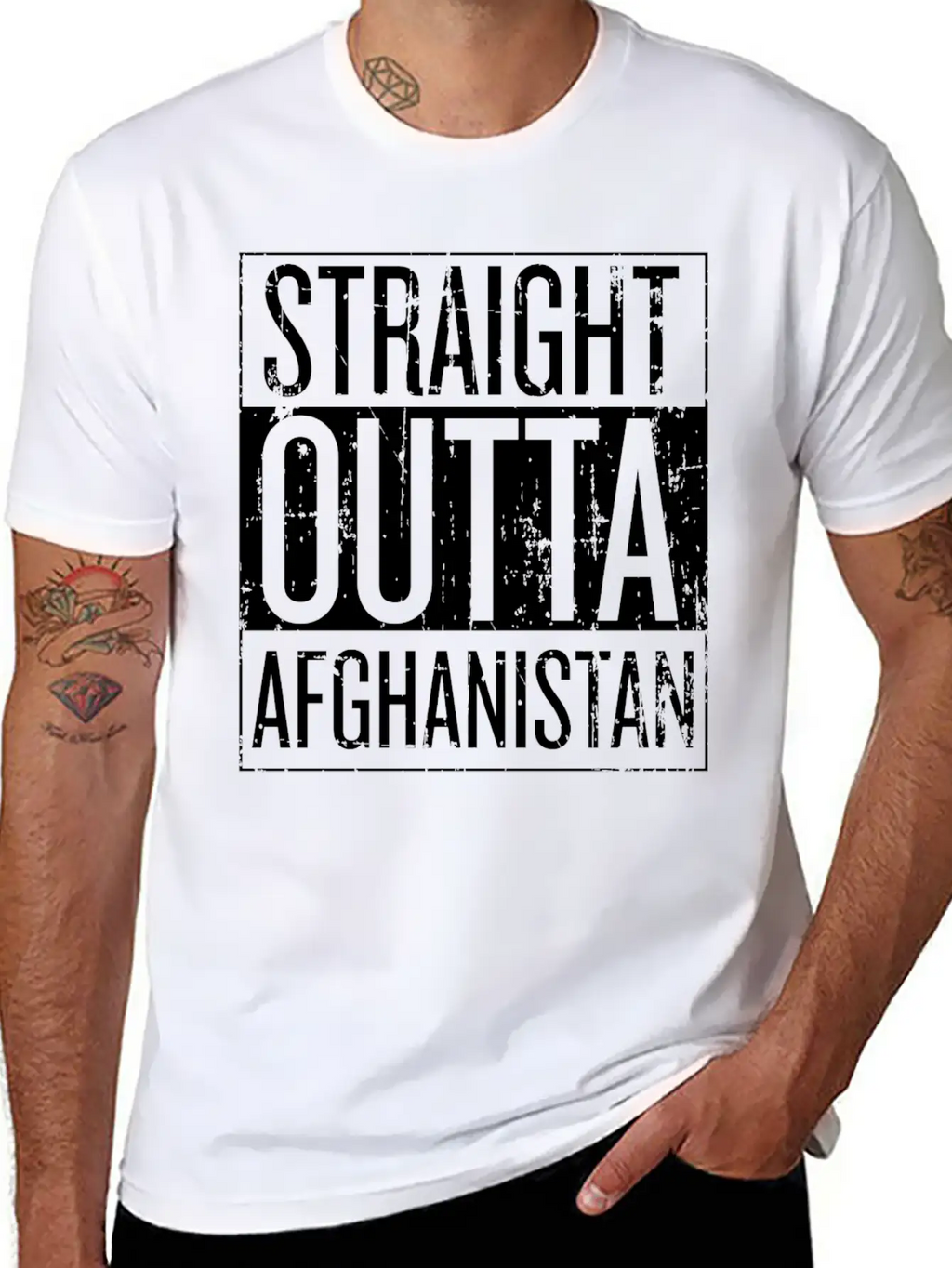 Afghanistan - Straight Outta Afghanistan T-shirt Timeless Short Sleeve Tee – Comfy And Minimalist Design