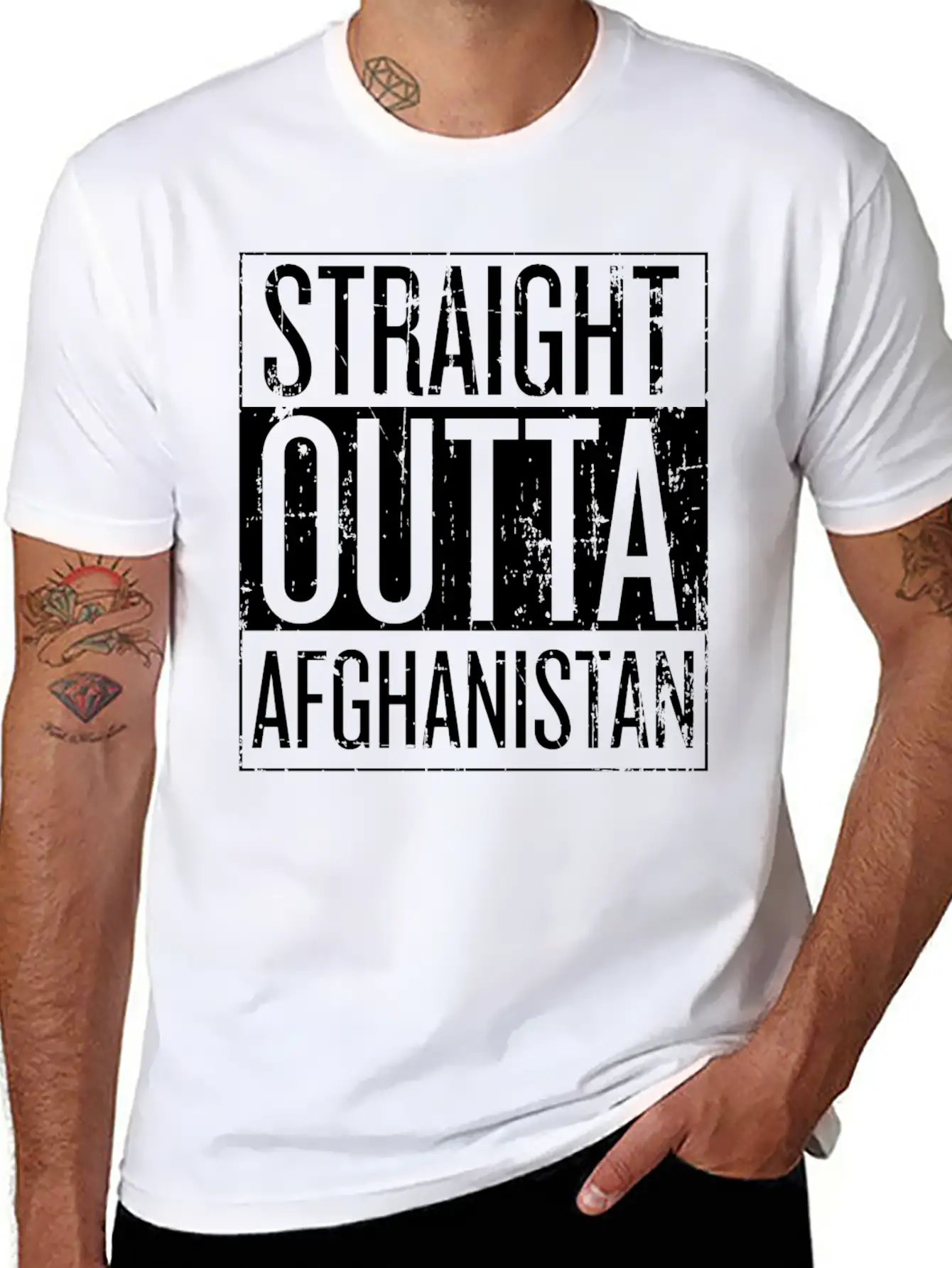 Afghanistan - Straight Outta Afghanistan T-shirt Timeless Short Sleeve Tee – Comfy And Minimalist Design