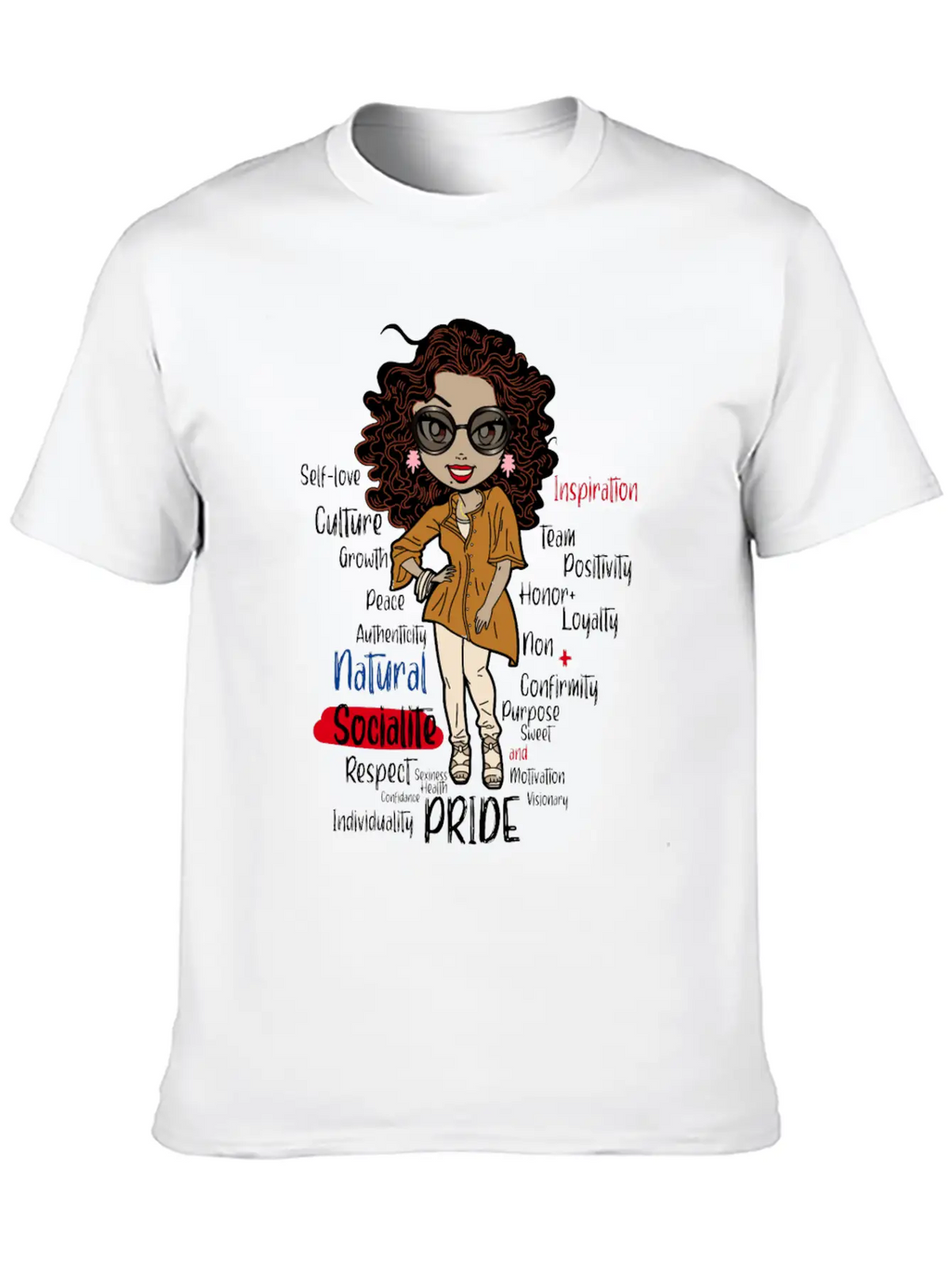 African American Pride History Natural Socialite P Essential Unisex Summer Tee – Soft Cotton Casual Fit
