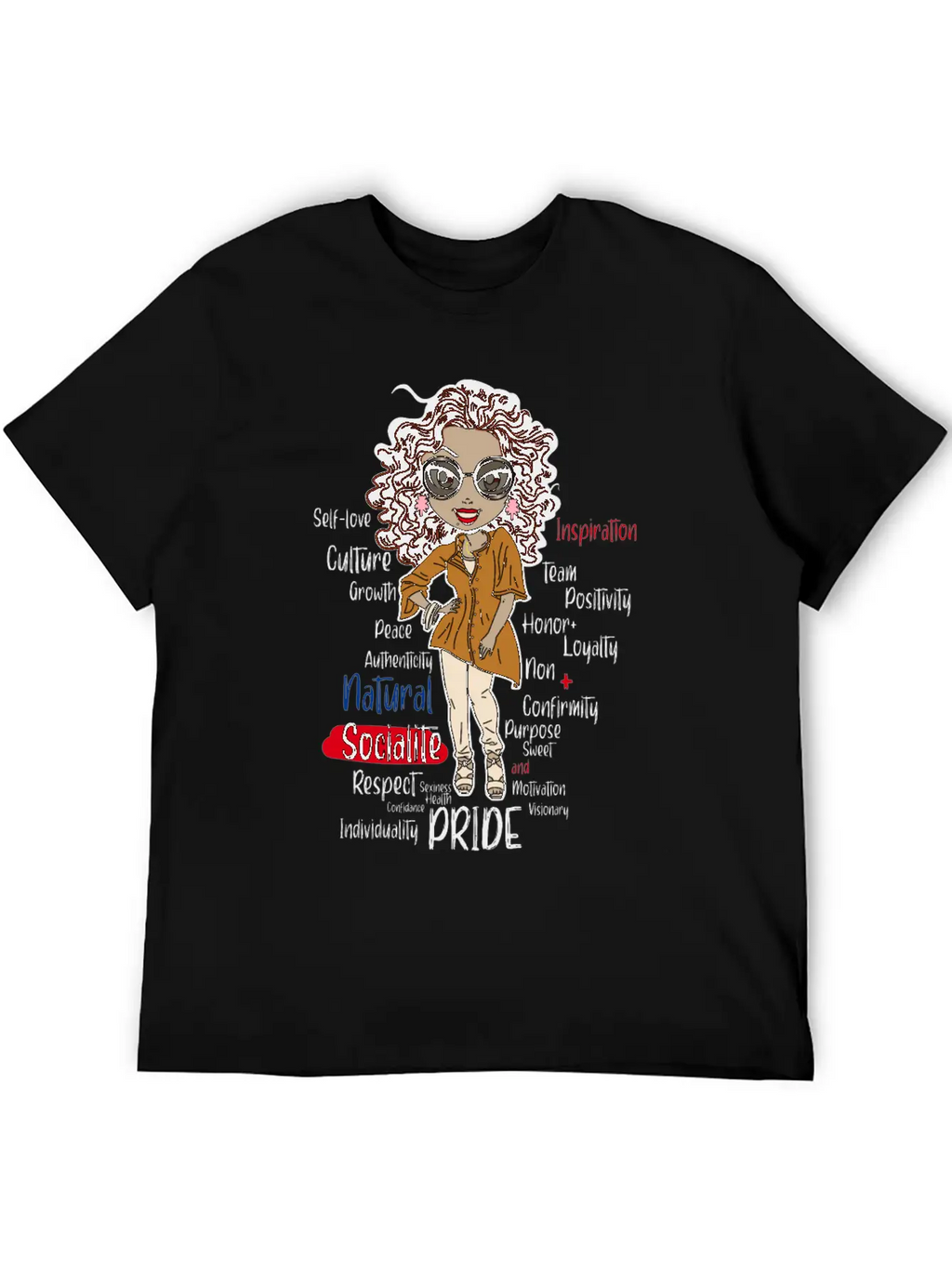 African American Pride History Natural Socialite P Essential Unisex Summer Tee – Soft Cotton Casual Fit