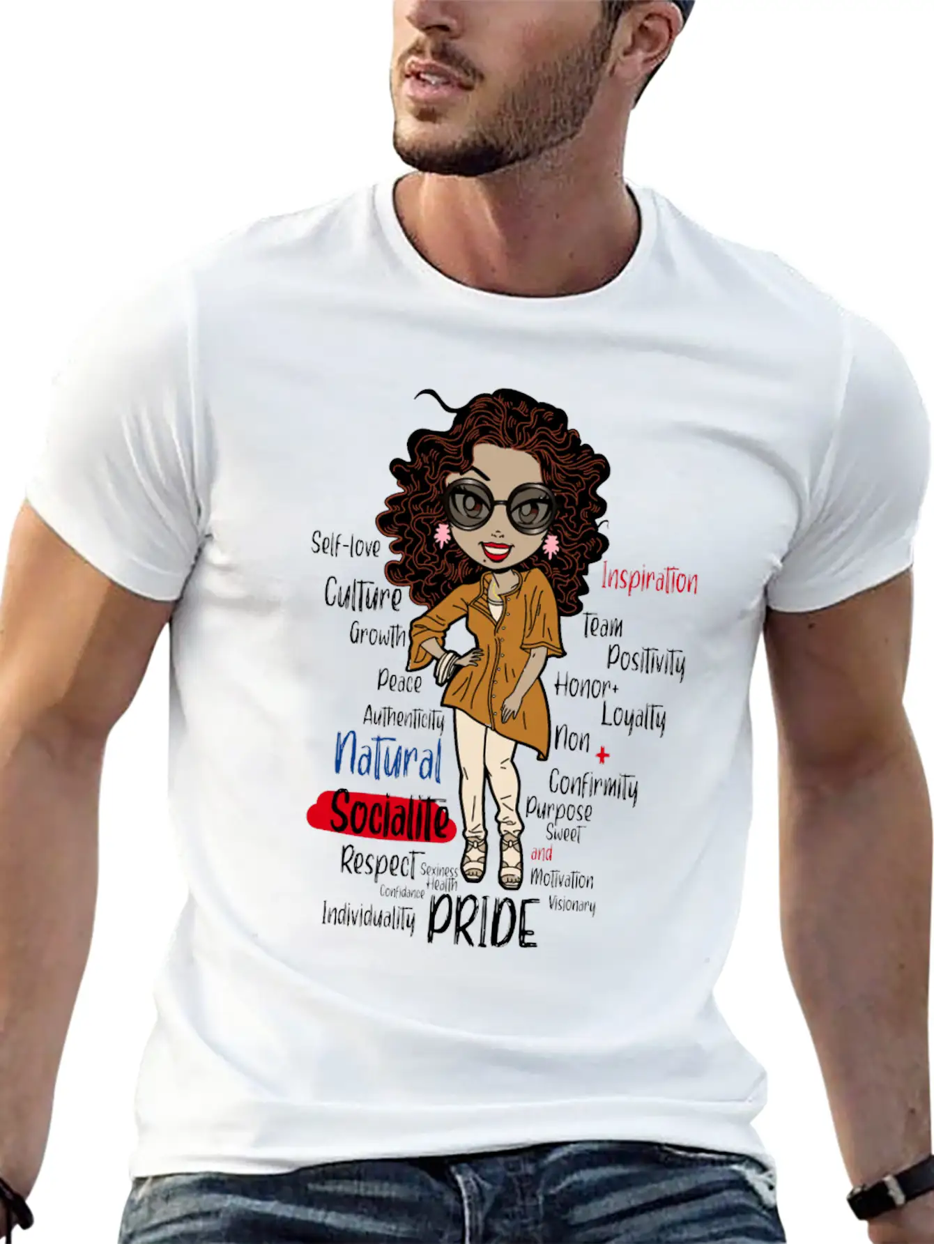 African American Pride History Natural Socialite P Essential Unisex Summer Tee – Soft Cotton Casual Fit