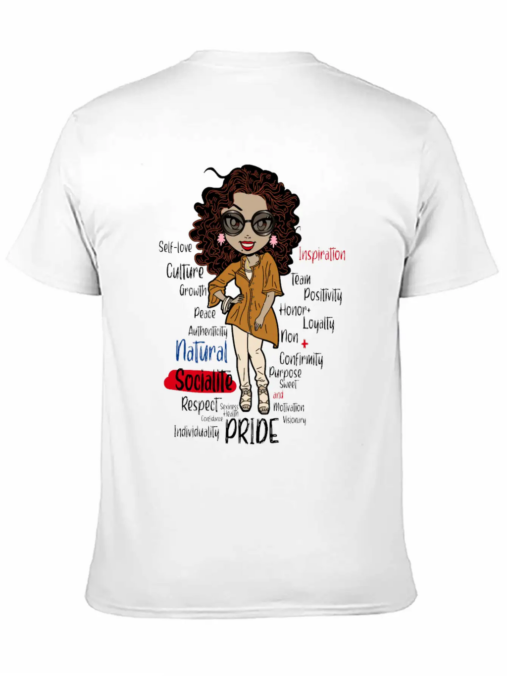 African American Pride History Natural Socialite P Essential Unisex Summer Tee – Soft Cotton Casual Fit