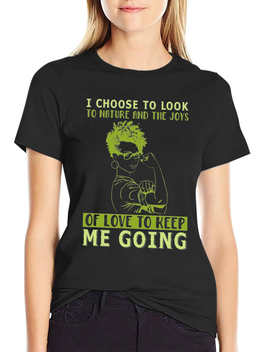 Afro: I Choose To Look To Nature And The Joys Classic Cotton Tee – Unisex Comfort For Any Season