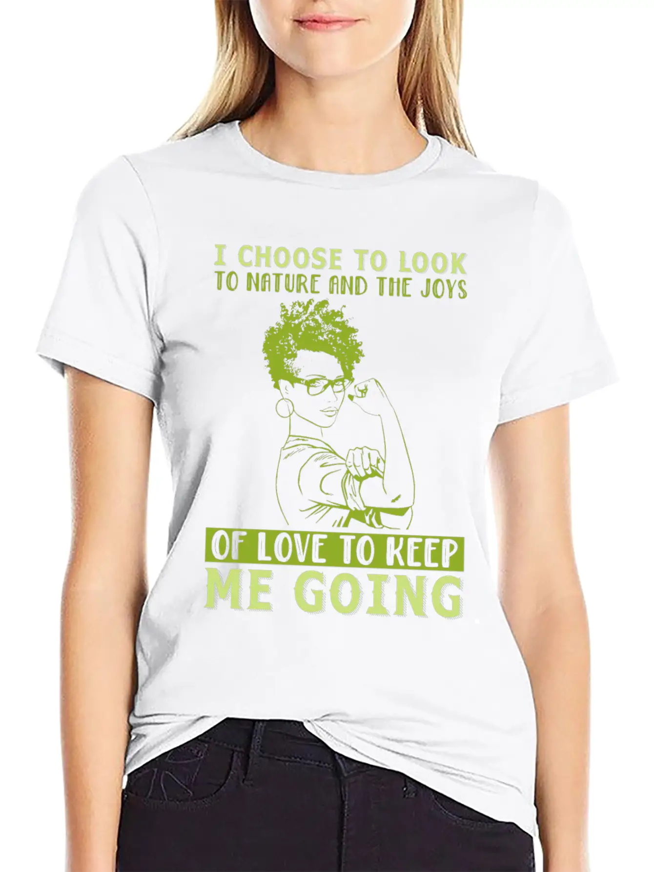 Afro: I Choose To Look To Nature And The Joys Classic Cotton Tee – Unisex Comfort For Any Season