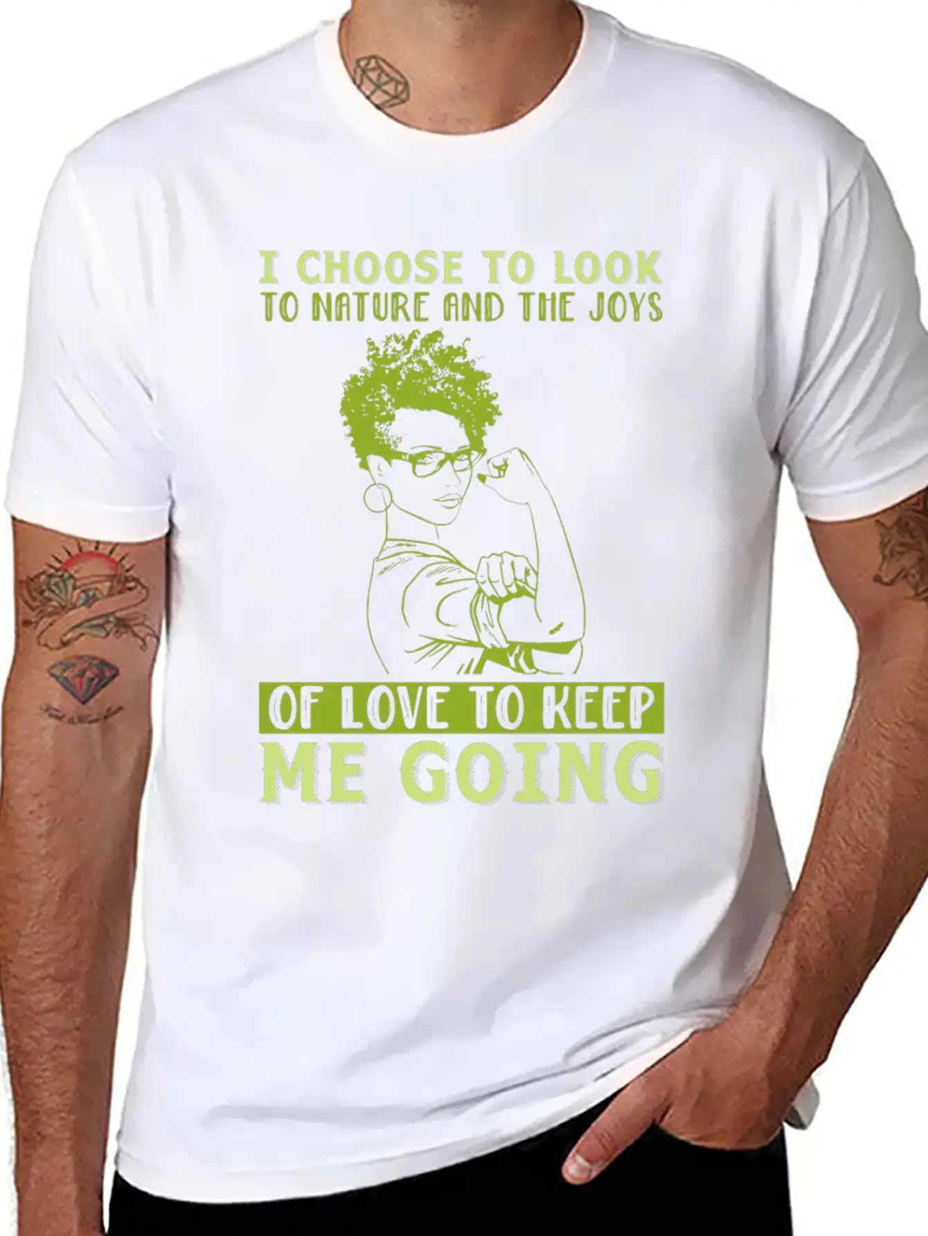 Afro: I Choose To Look To Nature And The Joys Classic Cotton Tee – Unisex Comfort For Any Season