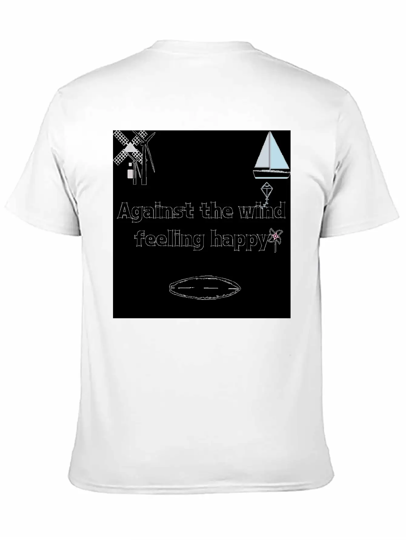 Against The Wind Feeling Happy Stylish Everyday T-Shirt – Unisex Basic Cotton Tee
