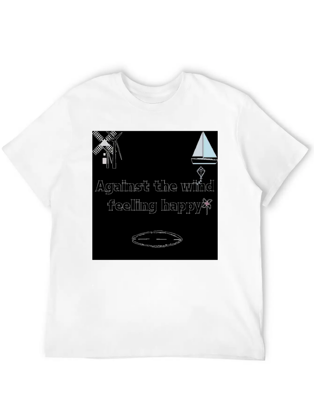 Against The Wind Feeling Happy Stylish Everyday T-Shirt – Unisex Basic Cotton Tee