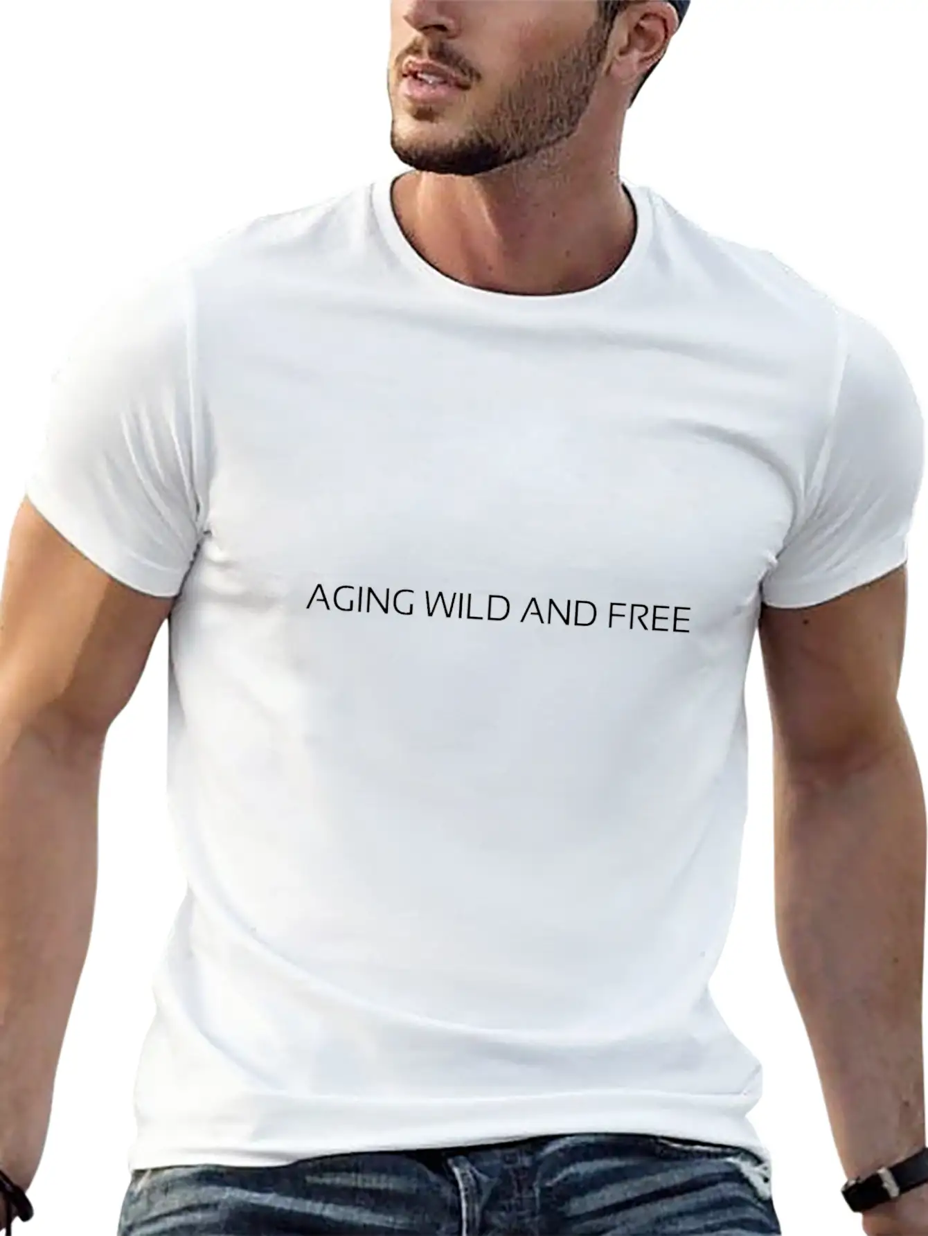 AGING WILD AND FREE Unisex Casual T-Shirt – Clean Design For Daily Comfort