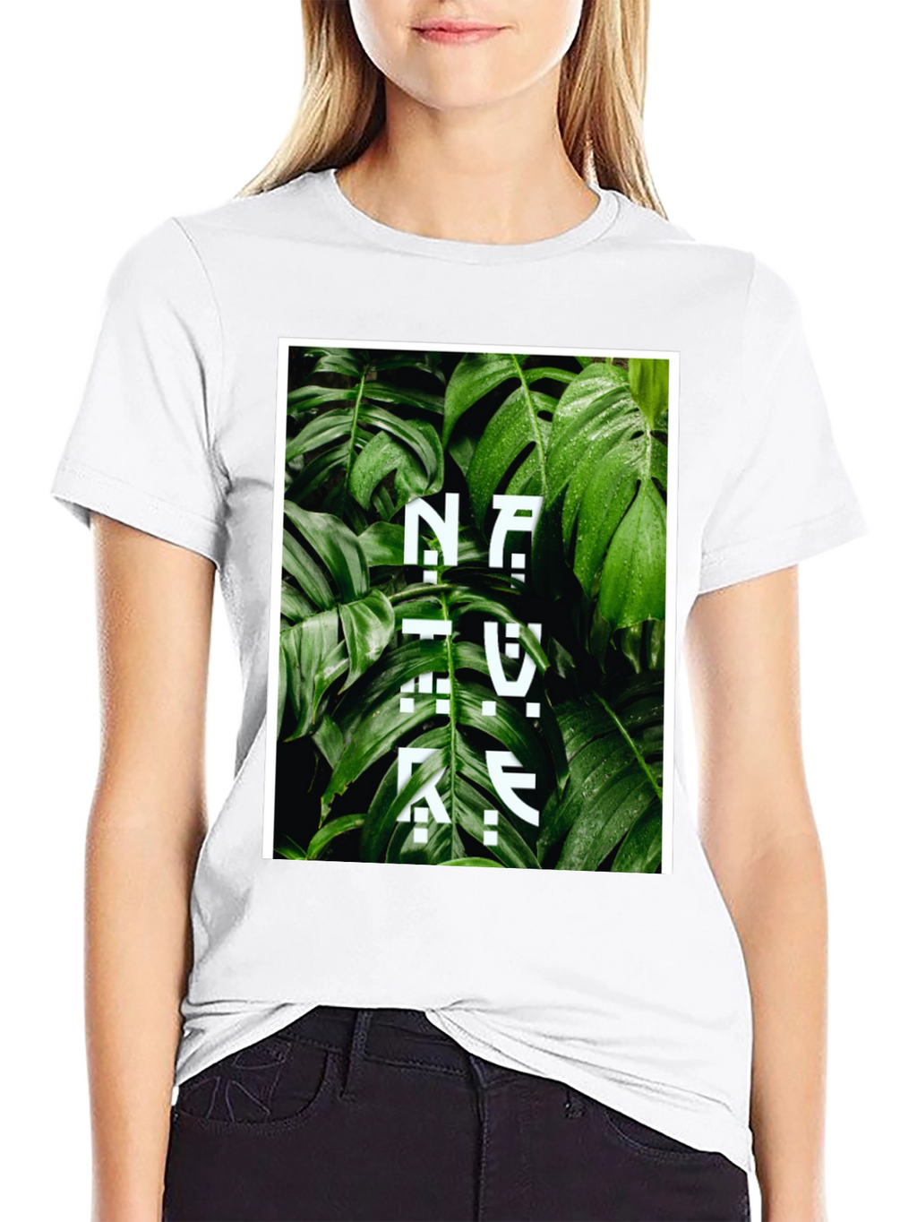 Nature Inspired Graphic Tee - Stylish Black Cotton T-Shirt