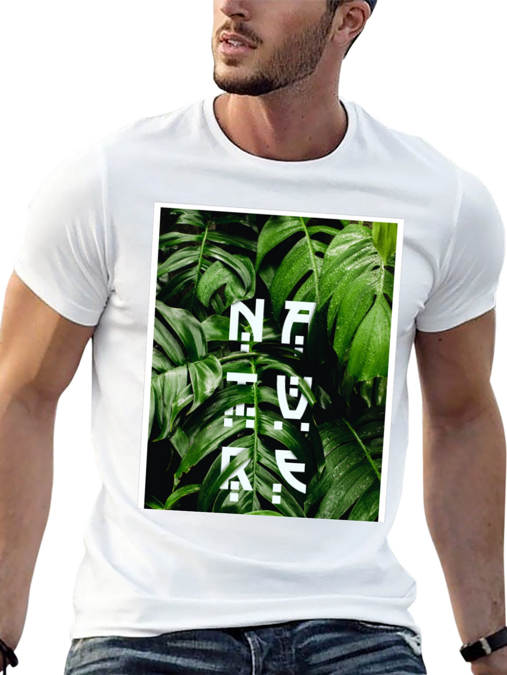 Nature Inspired Graphic Tee - Stylish Black Cotton T-Shirt