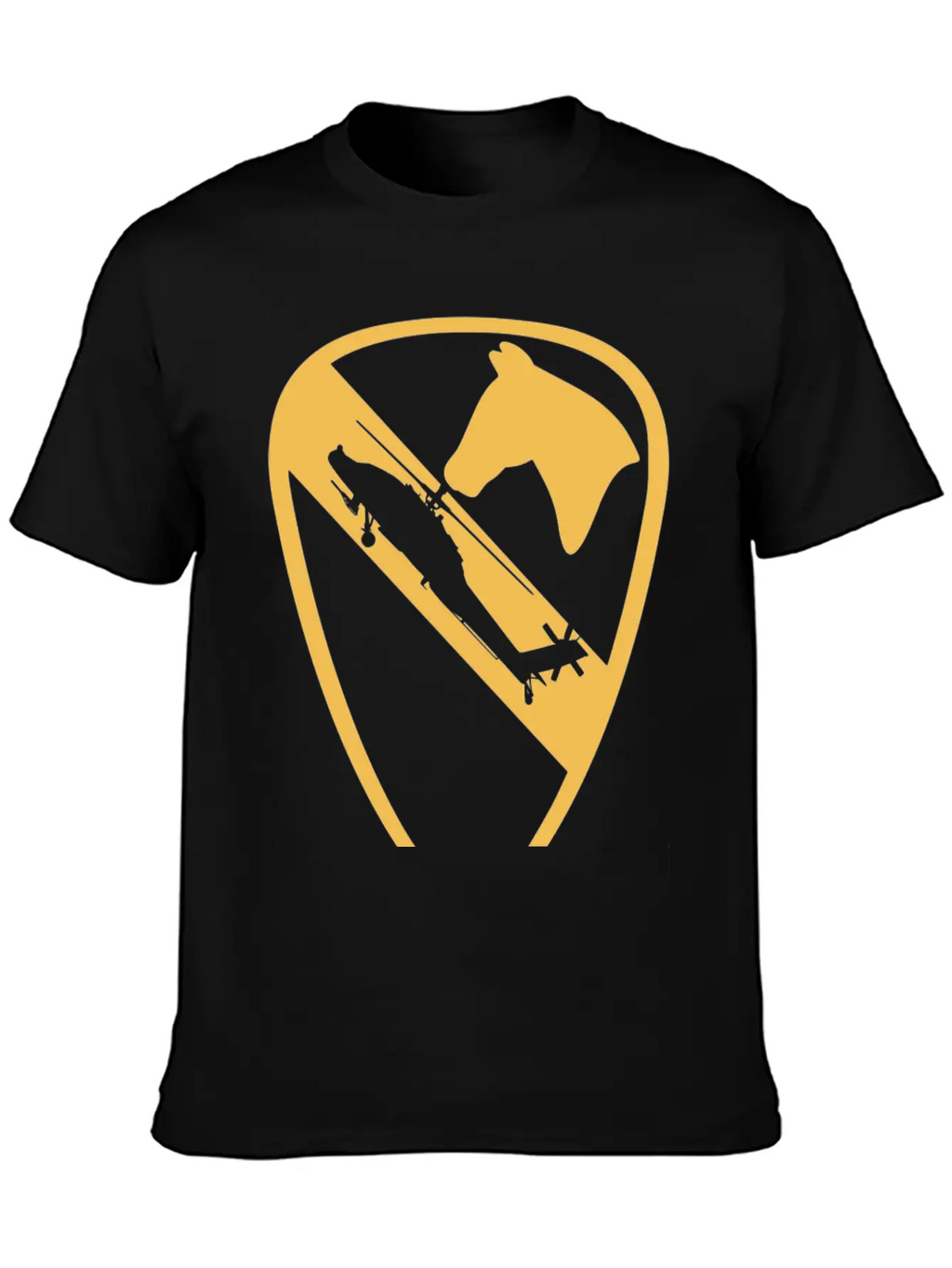 AH64 Apache Air Cav Vintage Essential Unisex Summer Tee – Soft Cotton Casual Fit