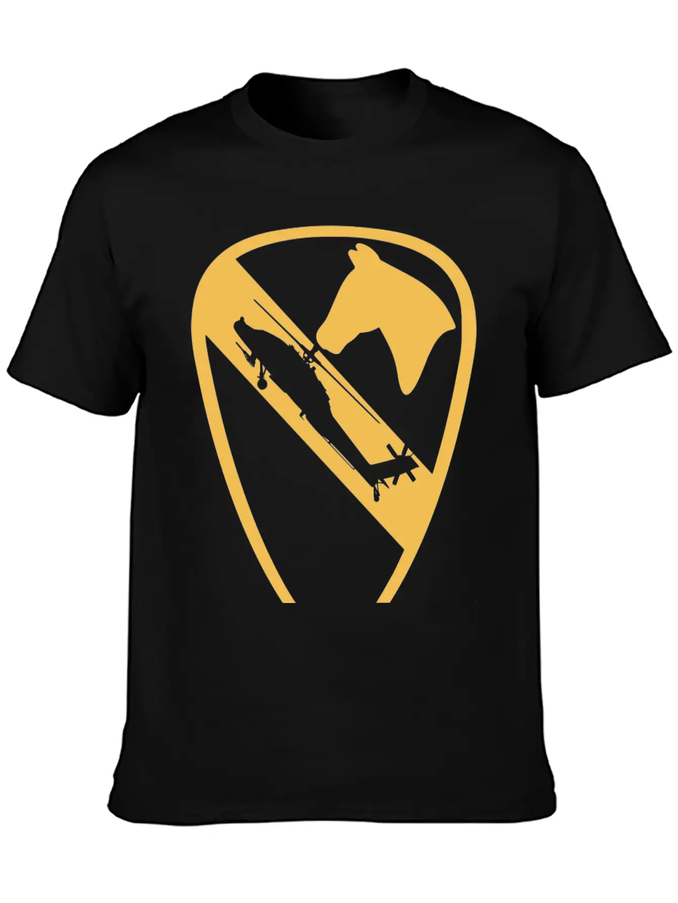 AH64 Apache Air Cav Vintage Essential Unisex Summer Tee – Soft Cotton Casual Fit