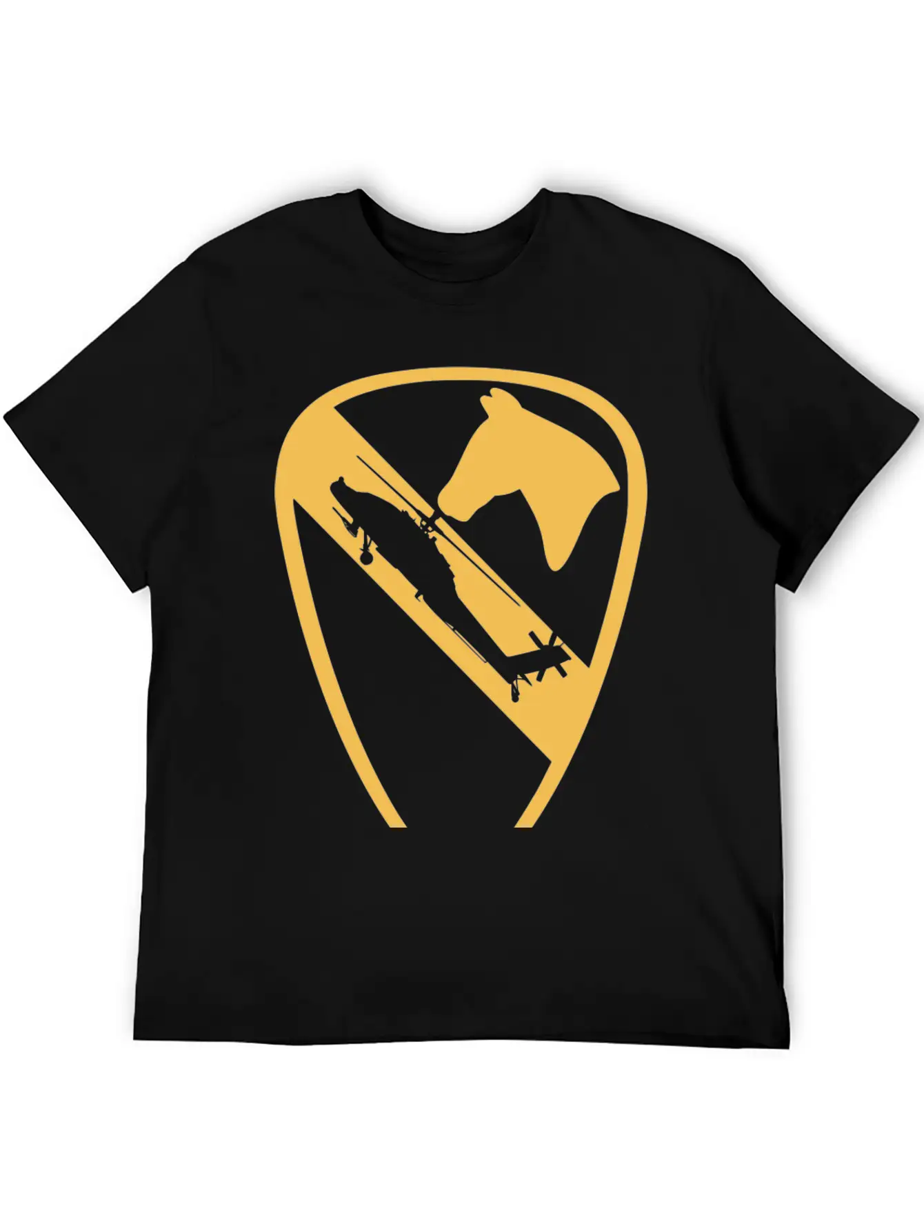 AH64 Apache Air Cav Vintage Essential Unisex Summer Tee – Soft Cotton Casual Fit