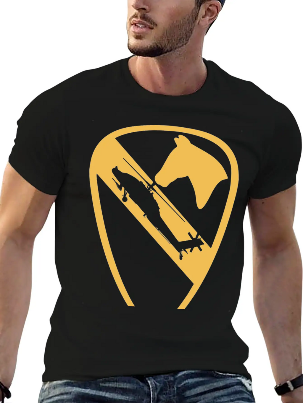 AH64 Apache Air Cav Vintage Essential Unisex Summer Tee – Soft Cotton Casual Fit