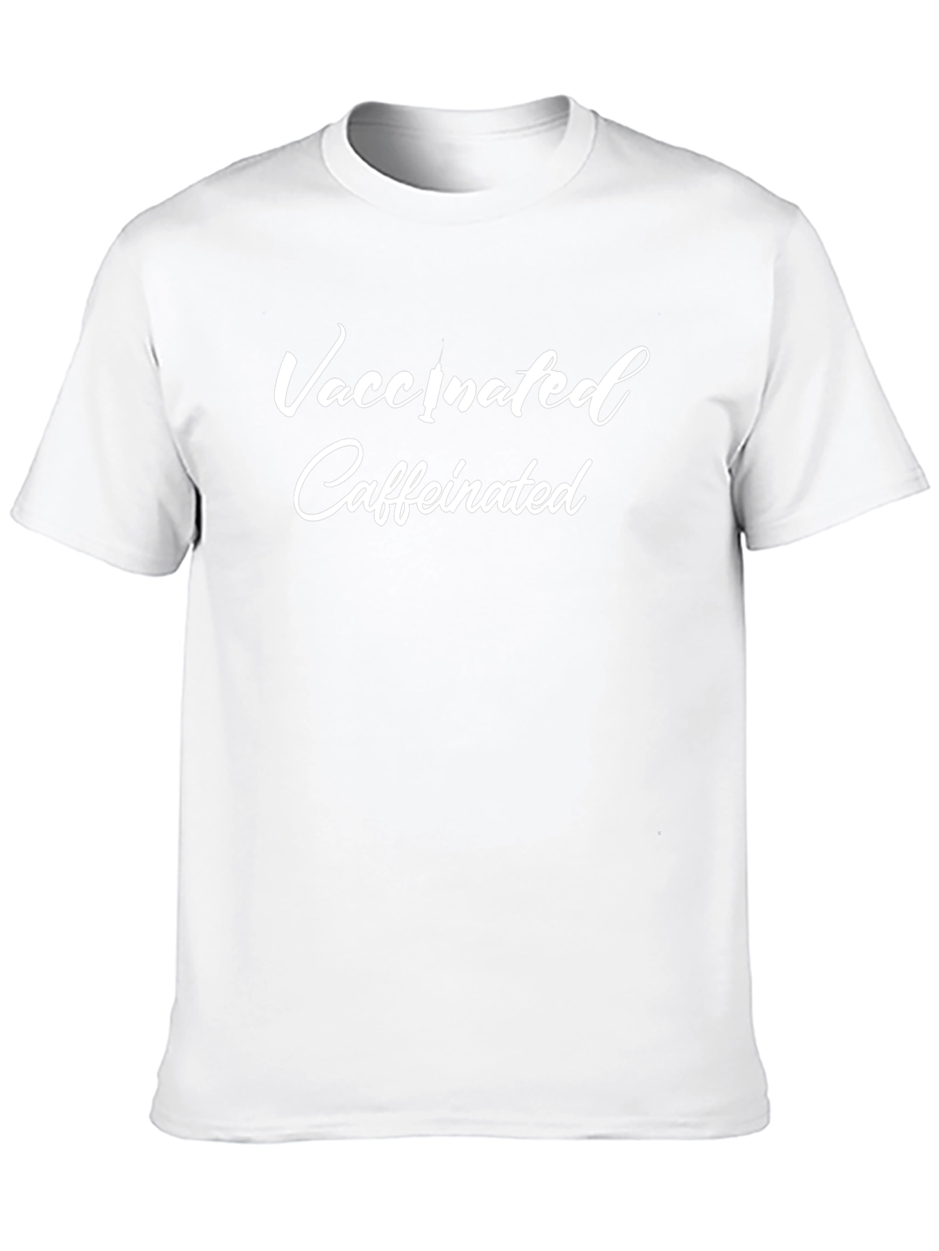 Vaccinated Caffeinated Black T-Shirt