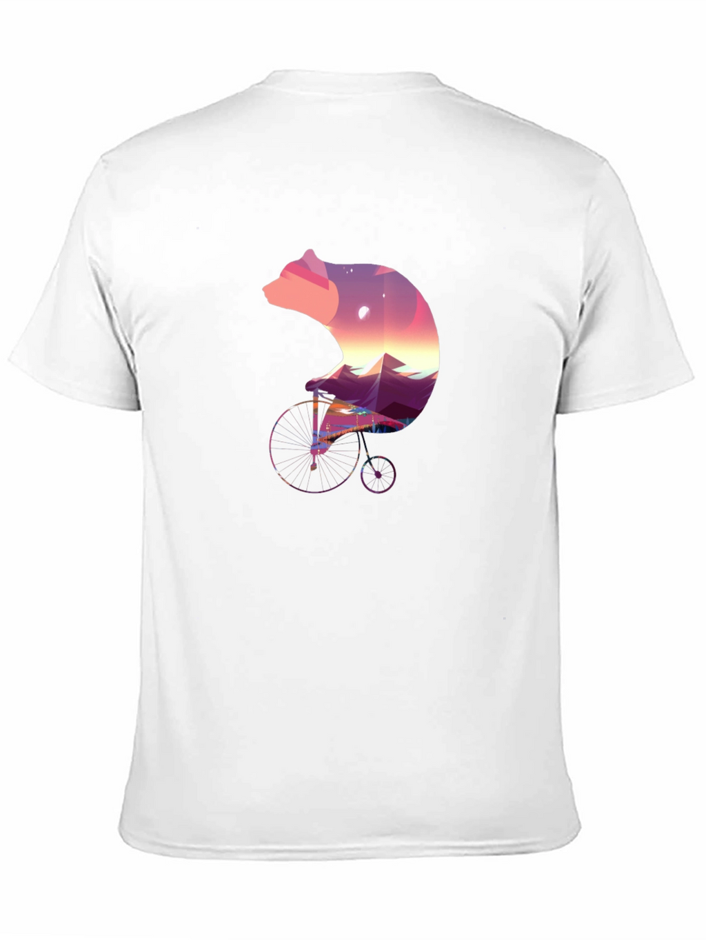 Bear on Bike Graphic Tee - Unique Nature Design