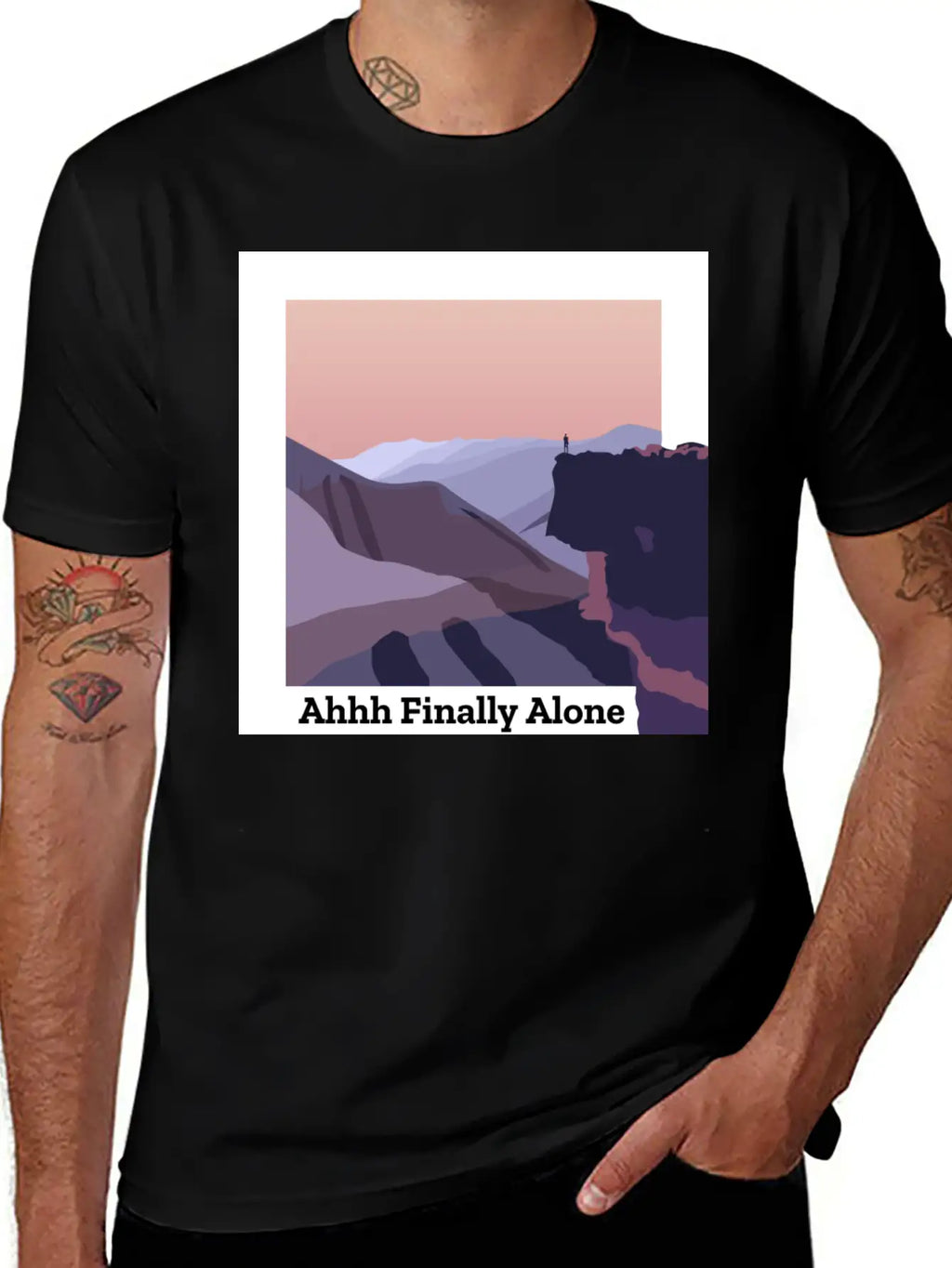 Ahhh Finally Alone Timeless Short Sleeve Tee – Comfy And Minimalist Design