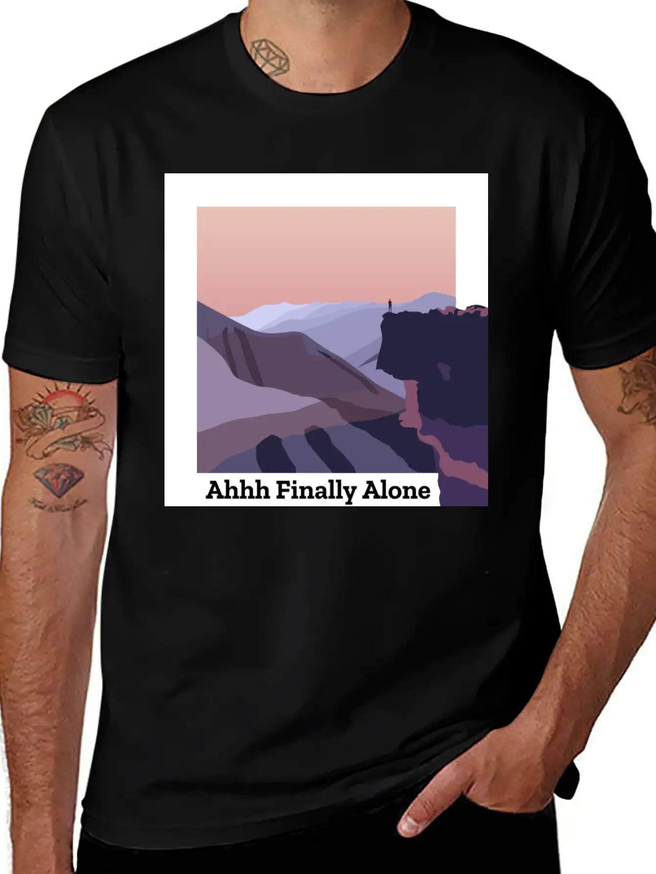 Ahhh Finally Alone Timeless Short Sleeve Tee – Comfy And Minimalist Design