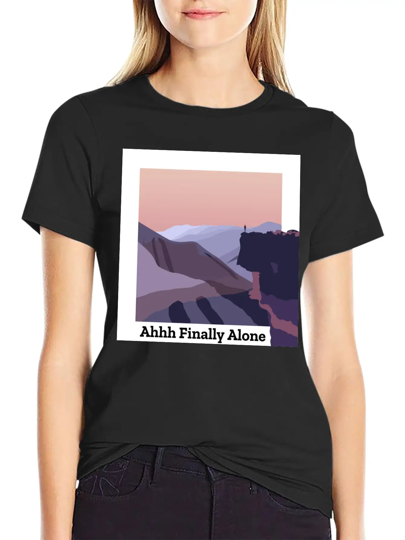 Ahhh Finally Alone Timeless Short Sleeve Tee – Comfy And Minimalist Design