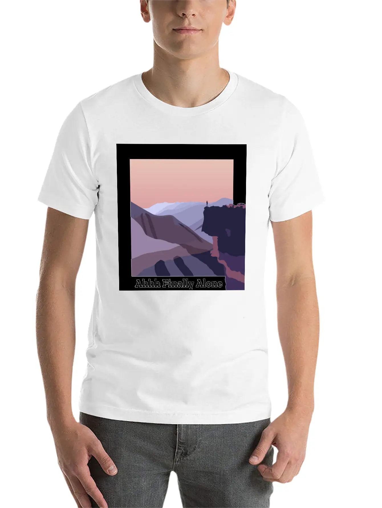 Ahhh Finally Alone Timeless Short Sleeve Tee – Comfy And Minimalist Design