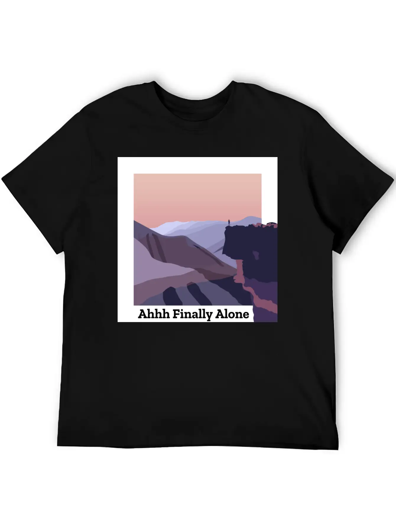 Ahhh Finally Alone Timeless Short Sleeve Tee – Comfy And Minimalist Design