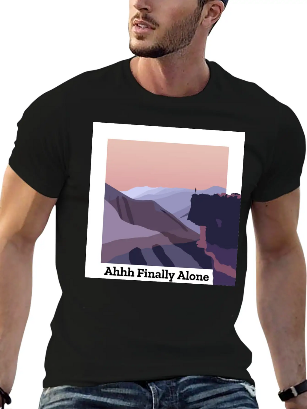 Ahhh Finally Alone Timeless Short Sleeve Tee – Comfy And Minimalist Design