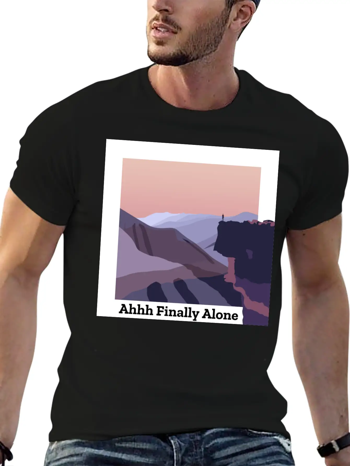 Ahhh Finally Alone Timeless Short Sleeve Tee – Comfy And Minimalist Design