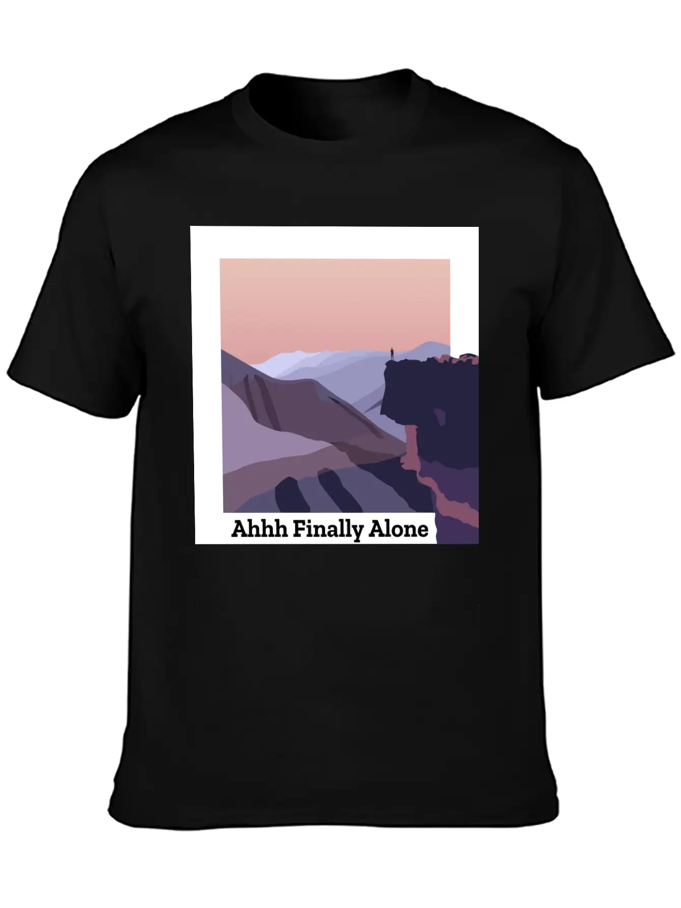 Ahhh Finally Alone Timeless Short Sleeve Tee – Comfy And Minimalist Design