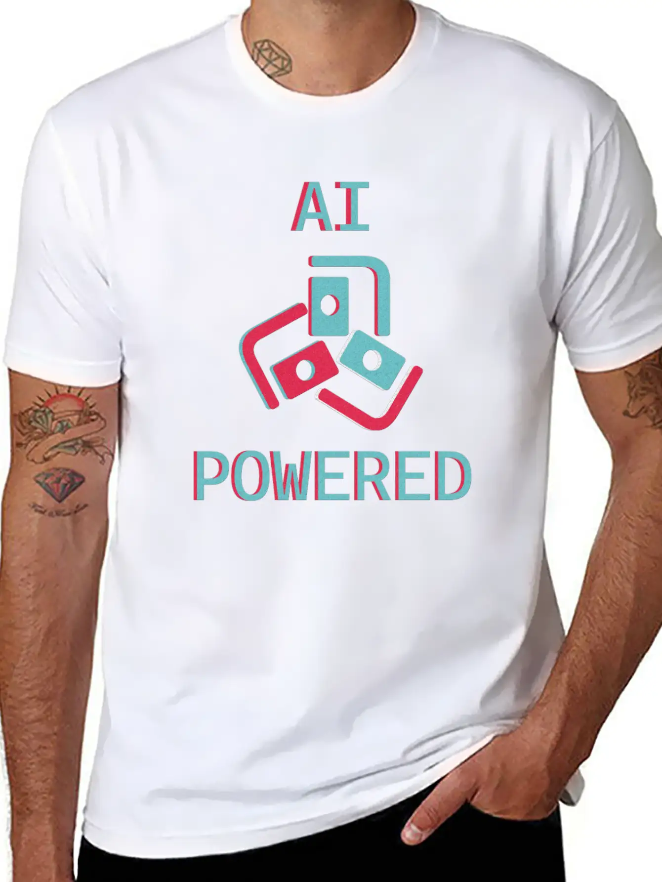 AI POWERED - Artificial Intelligence Powered Basic Graphic T-Shirt – Daily Comfort In Soft Cotton