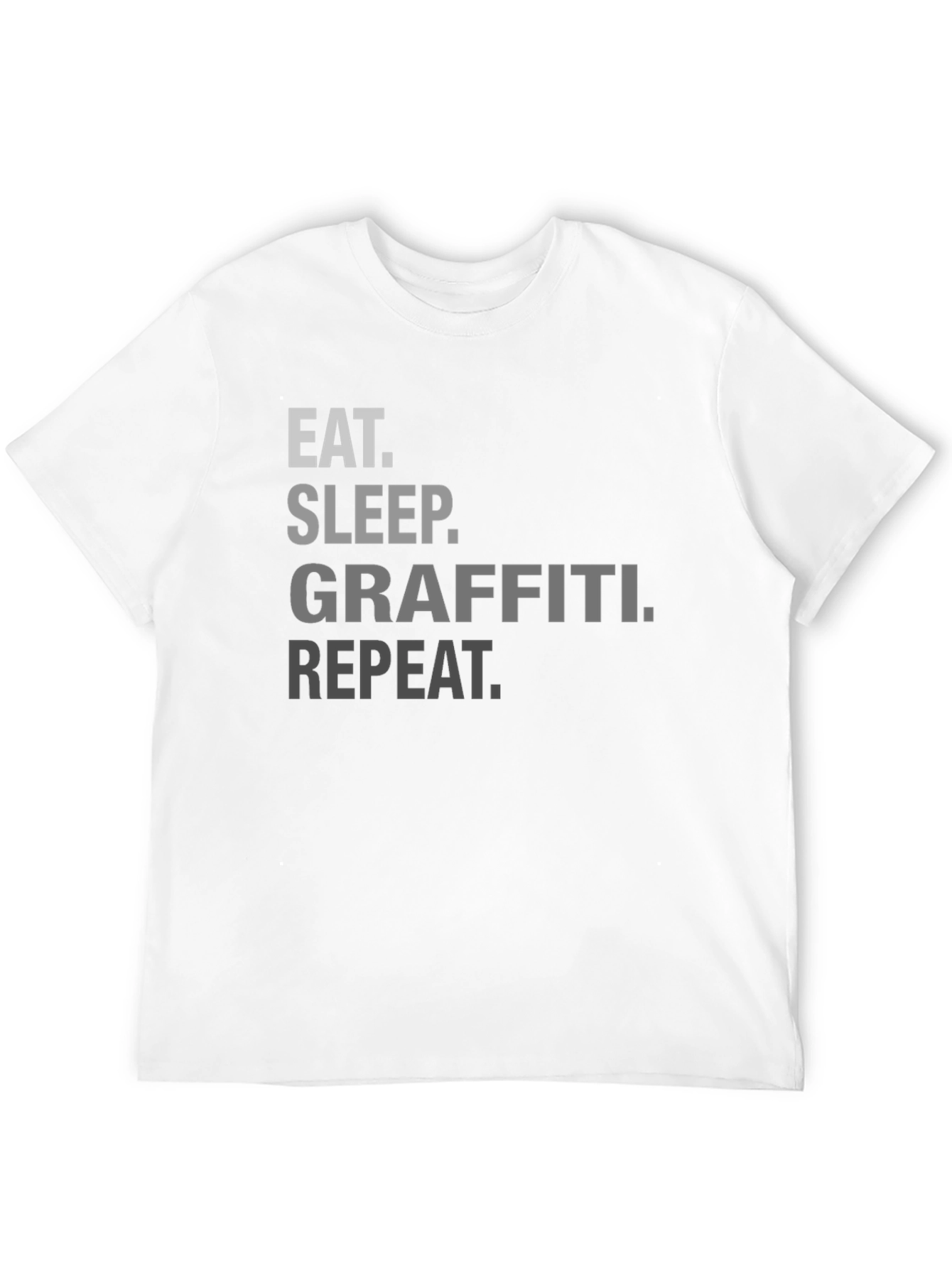 Eat Sleep Graffiti Repeat T-Shirt - Black Crew Neck Tee