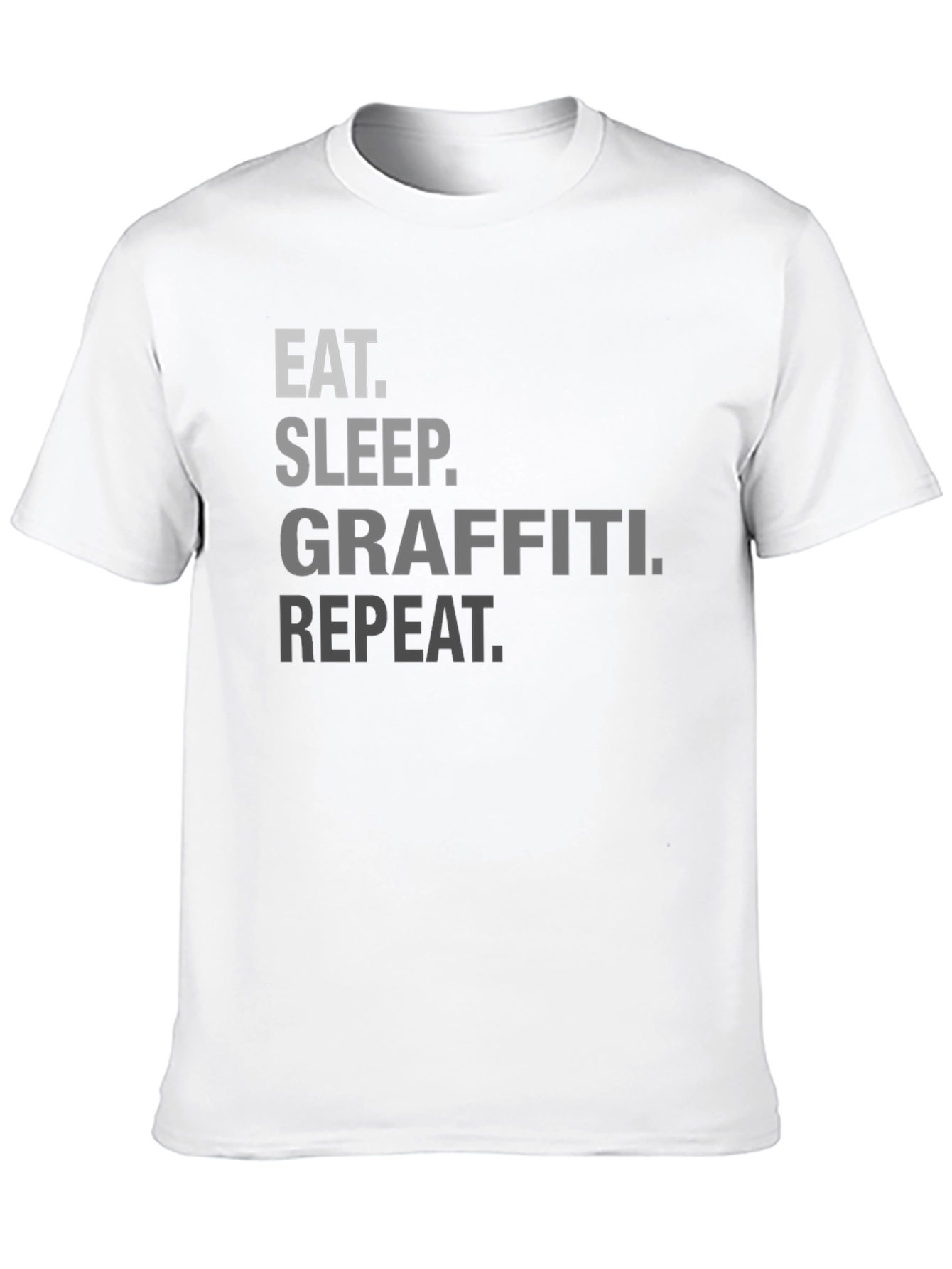 Eat Sleep Graffiti Repeat T-Shirt - Black Crew Neck Tee