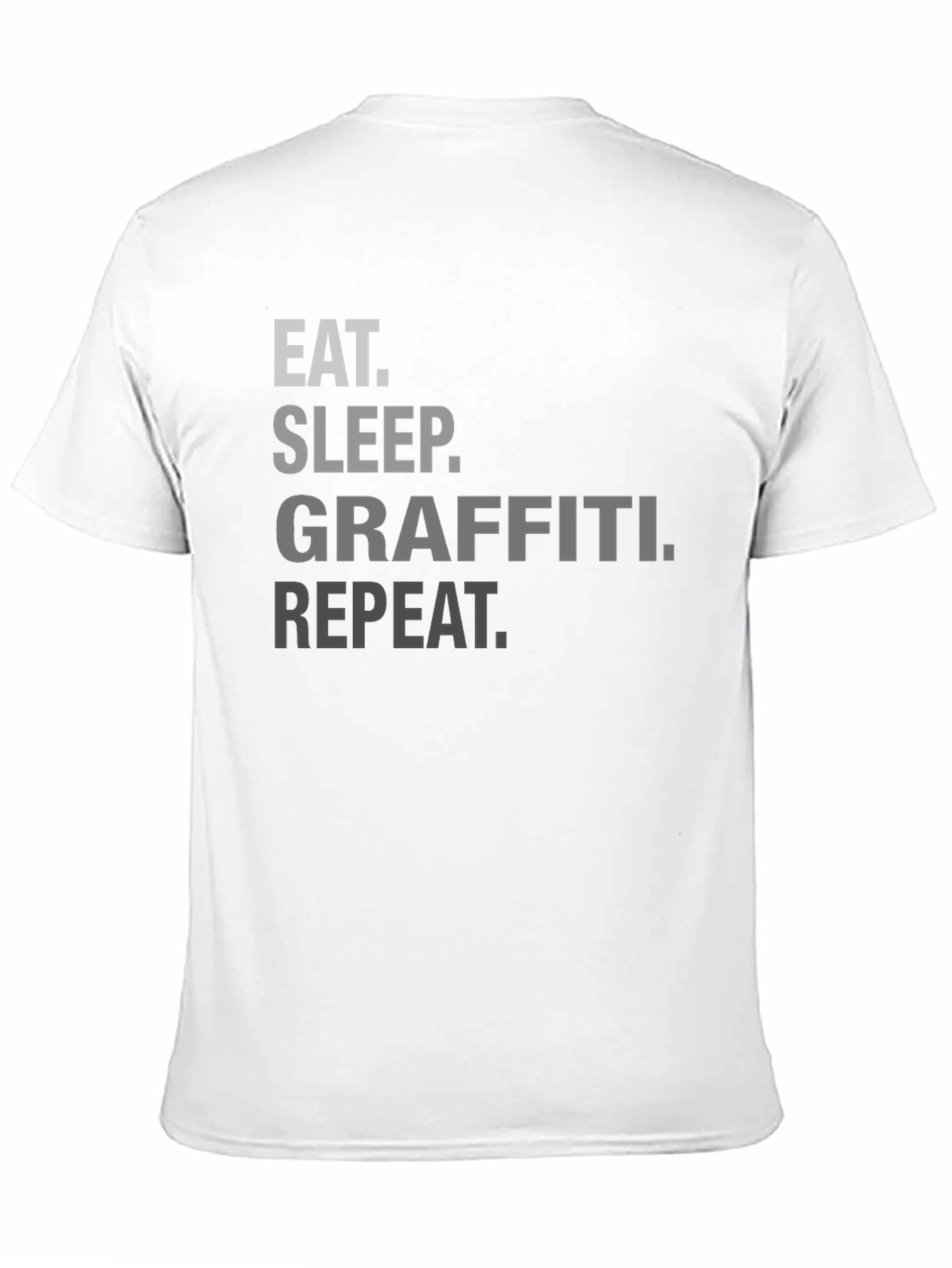 Eat Sleep Graffiti Repeat T-Shirt - Black Crew Neck Tee