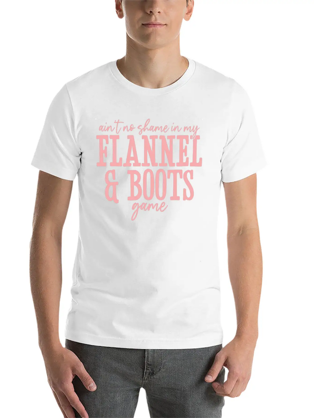 Aint No Shame In My Flannel And Boots Game Breathable Graphic T-Shirt – Perfect For Casual Days