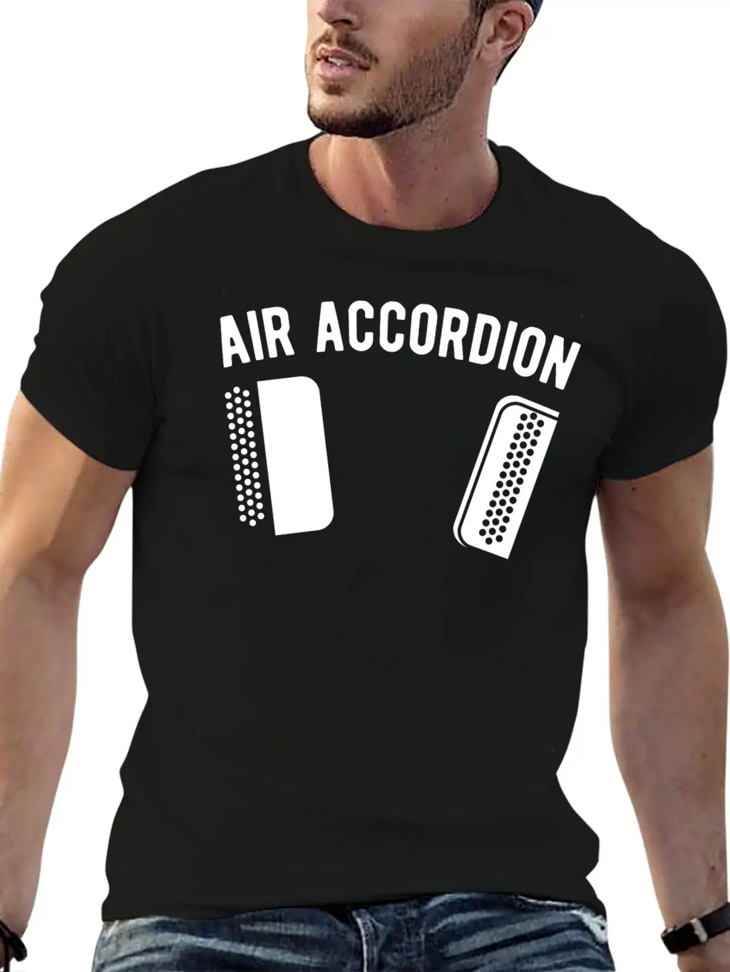 Air Accordion Accordionist Music Player Musician Breathable Soft Cotton T-Shirt – Timeless Casual Look
