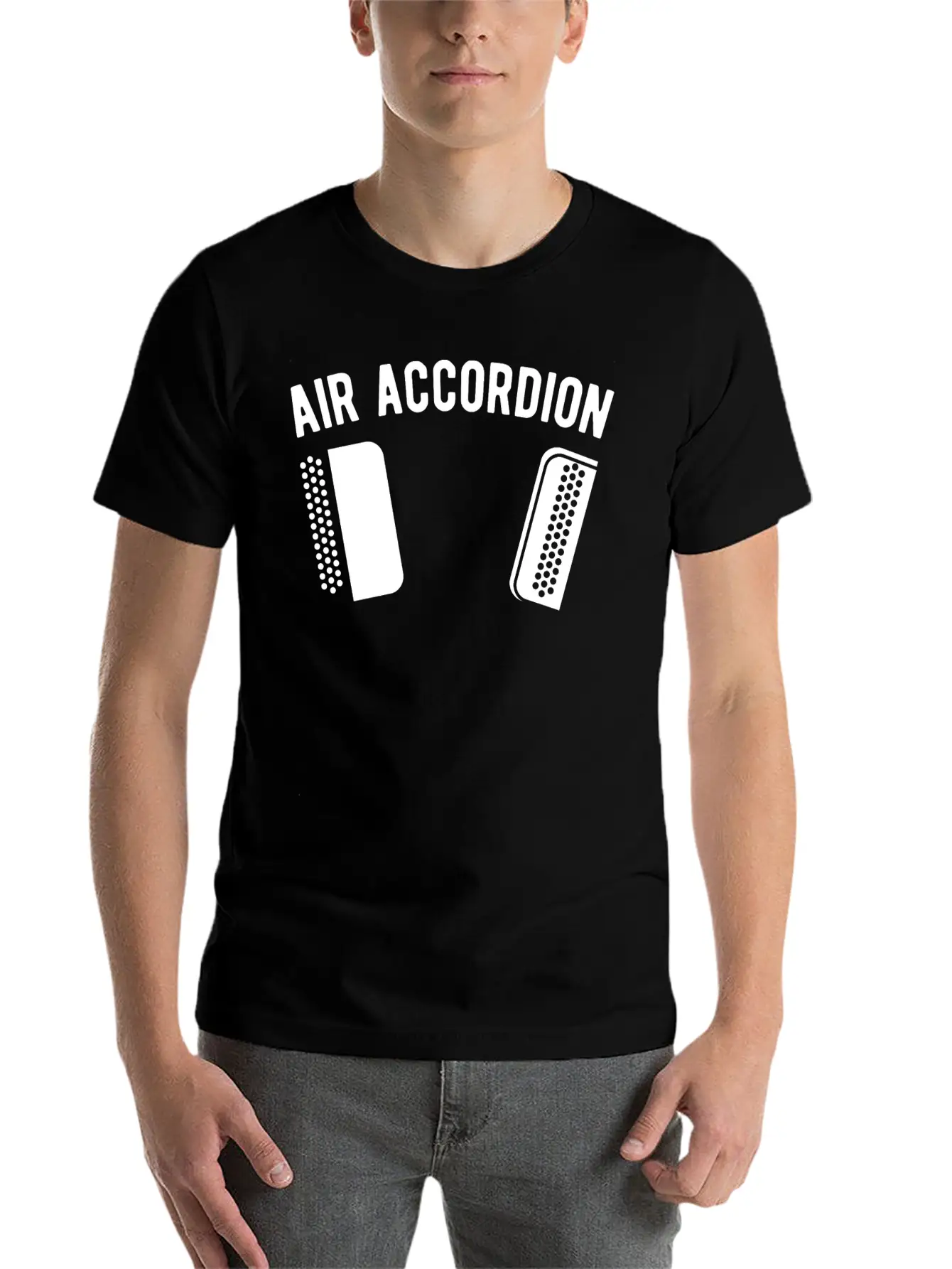 Air Accordion Accordionist Music Player Musician Breathable Soft Cotton T-Shirt – Timeless Casual Look