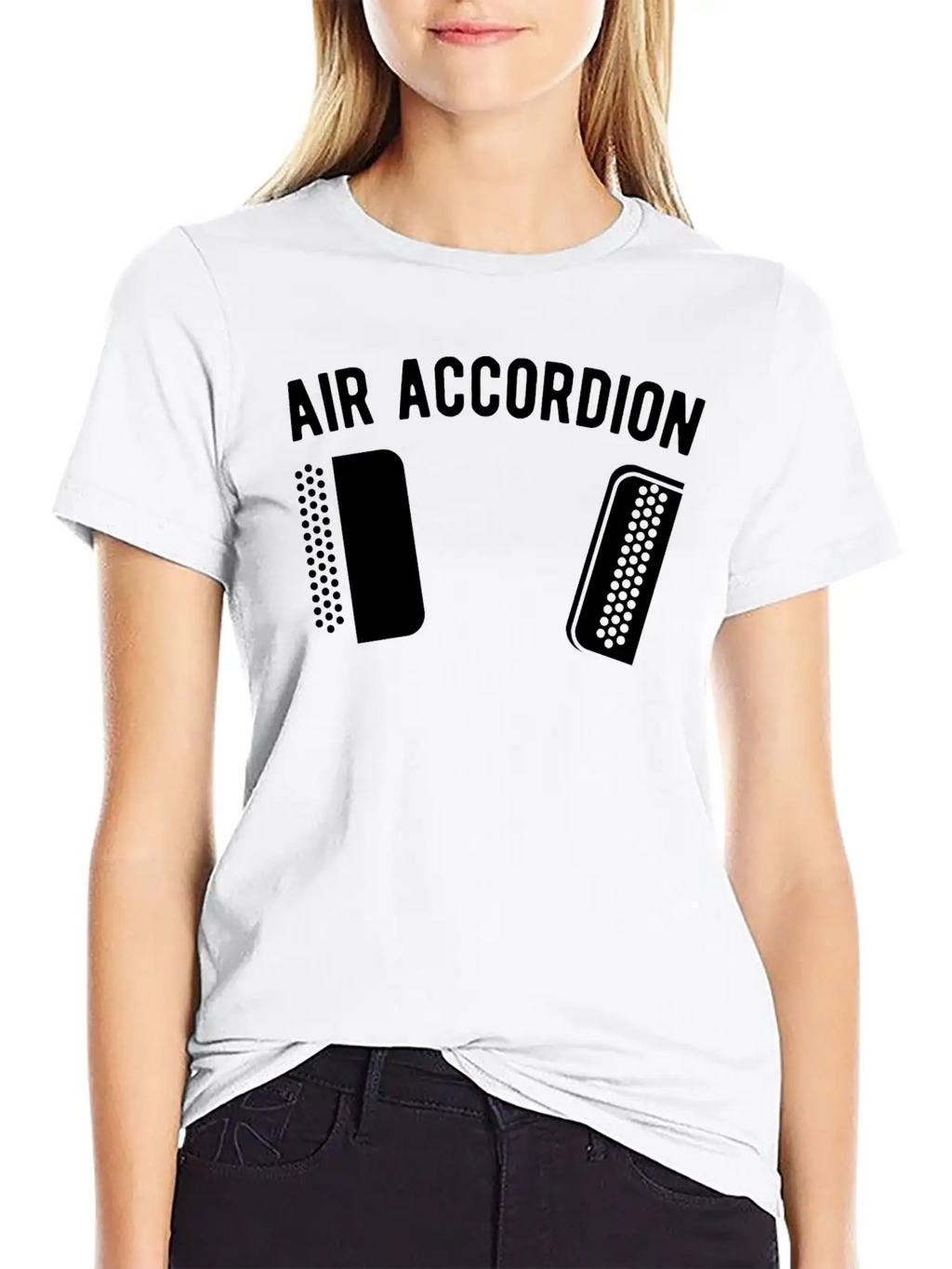 Air Accordion Accordionist Music Player Musician Breathable Soft Cotton T-Shirt – Timeless Casual Look