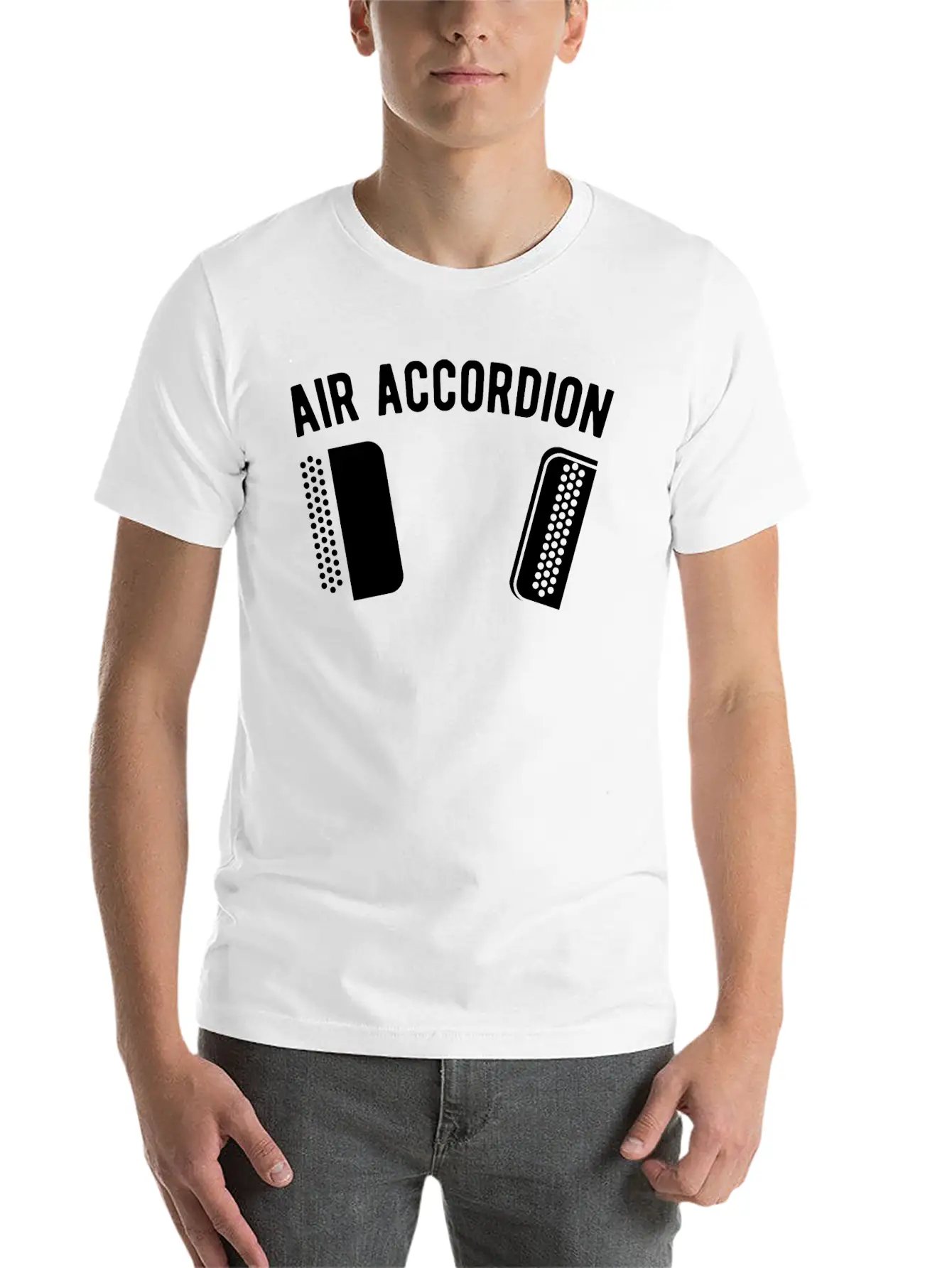 Air Accordion Accordionist Music Player Musician Breathable Soft Cotton T-Shirt – Timeless Casual Look